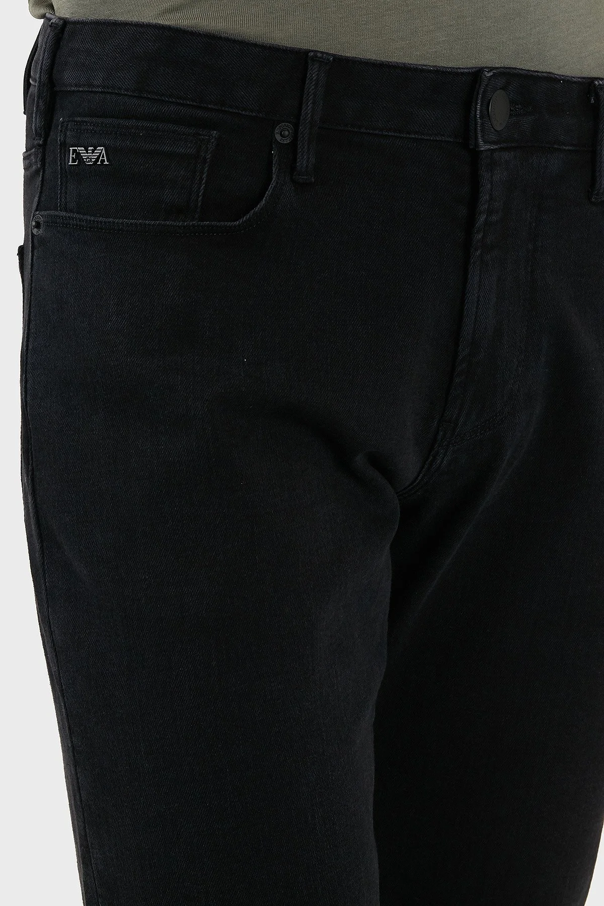 Emporio Armani Streç Pamuklu Regular Fit Normal Bel Düz Paça Jeans Erkek Kot Pantolon EM000121 AF14119 M8001 GRİ - 11