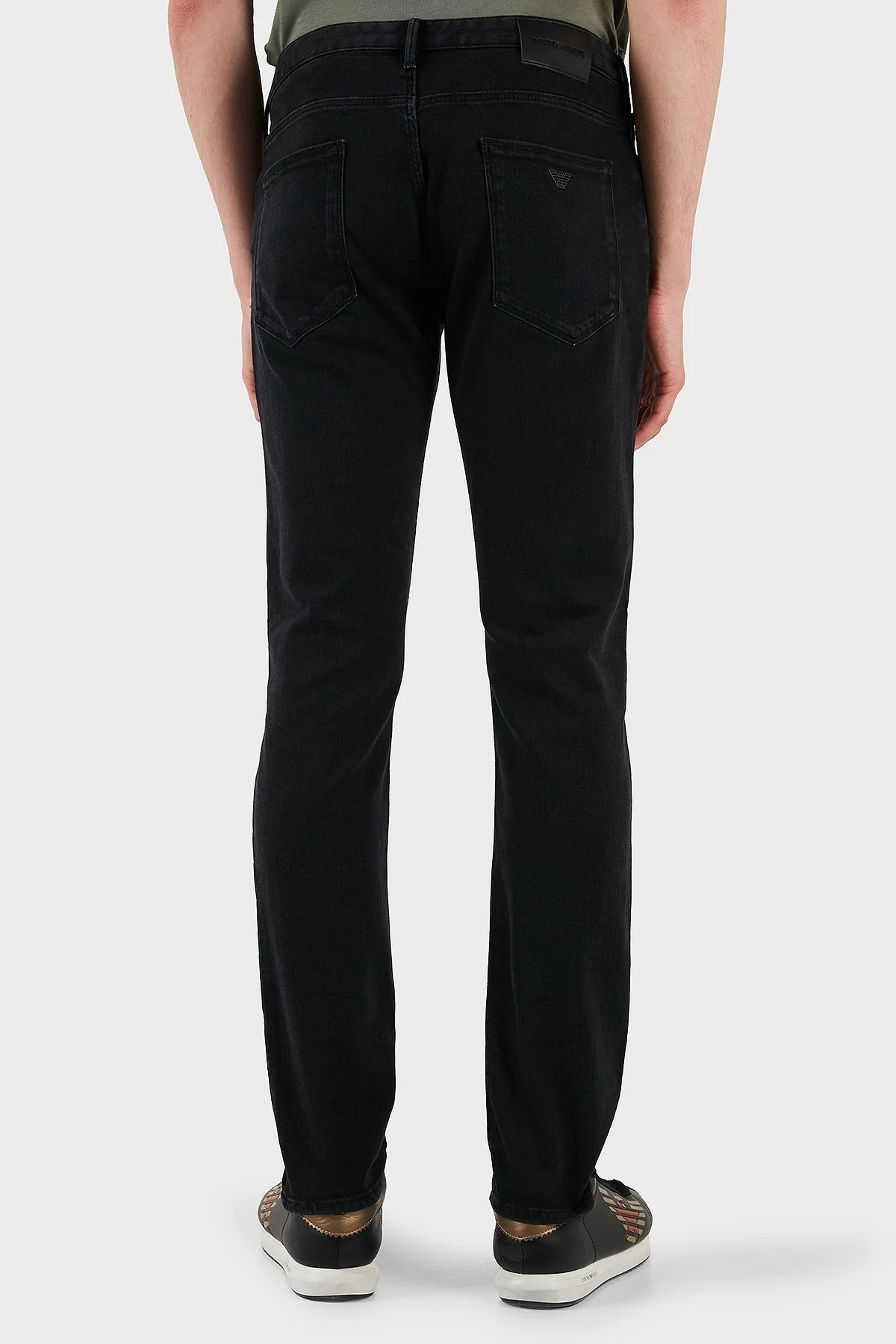 Emporio Armani Streç Pamuklu Regular Fit Normal Bel Düz Paça Jeans Erkek Kot Pantolon EM000121 AF14119 M8001 GRİ - 12