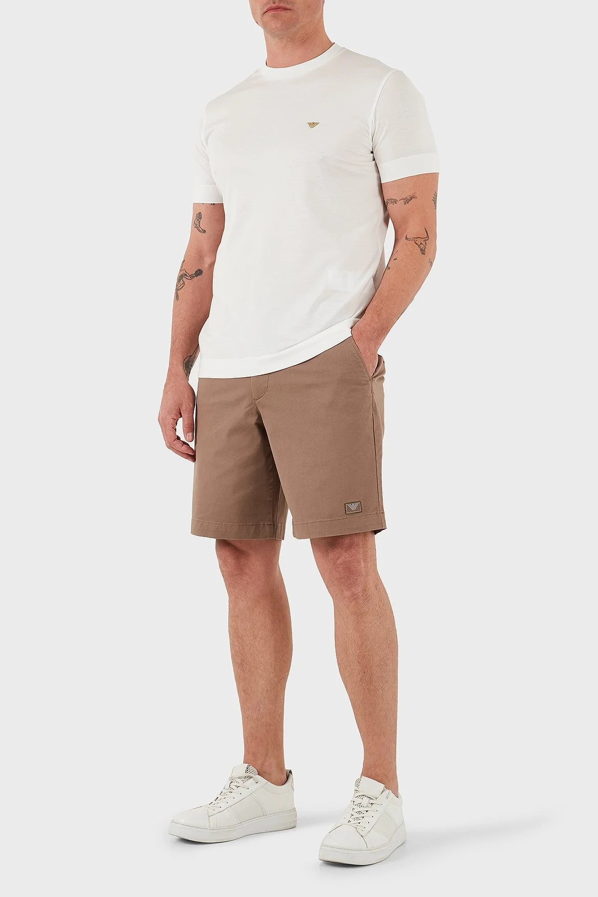 Emporio Armani Streç Pamuklu Regular Fit Normal Bel Erkek Short EM000591 AF12336 U6189 TOPRAK - 8