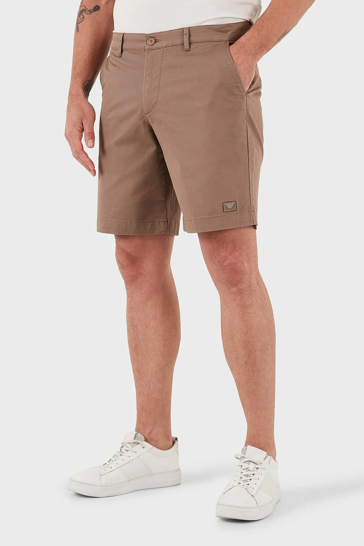 Emporio Armani Streç Pamuklu Regular Fit Normal Bel Erkek Short EM000591 AF12336 U6189 TOPRAK - 9