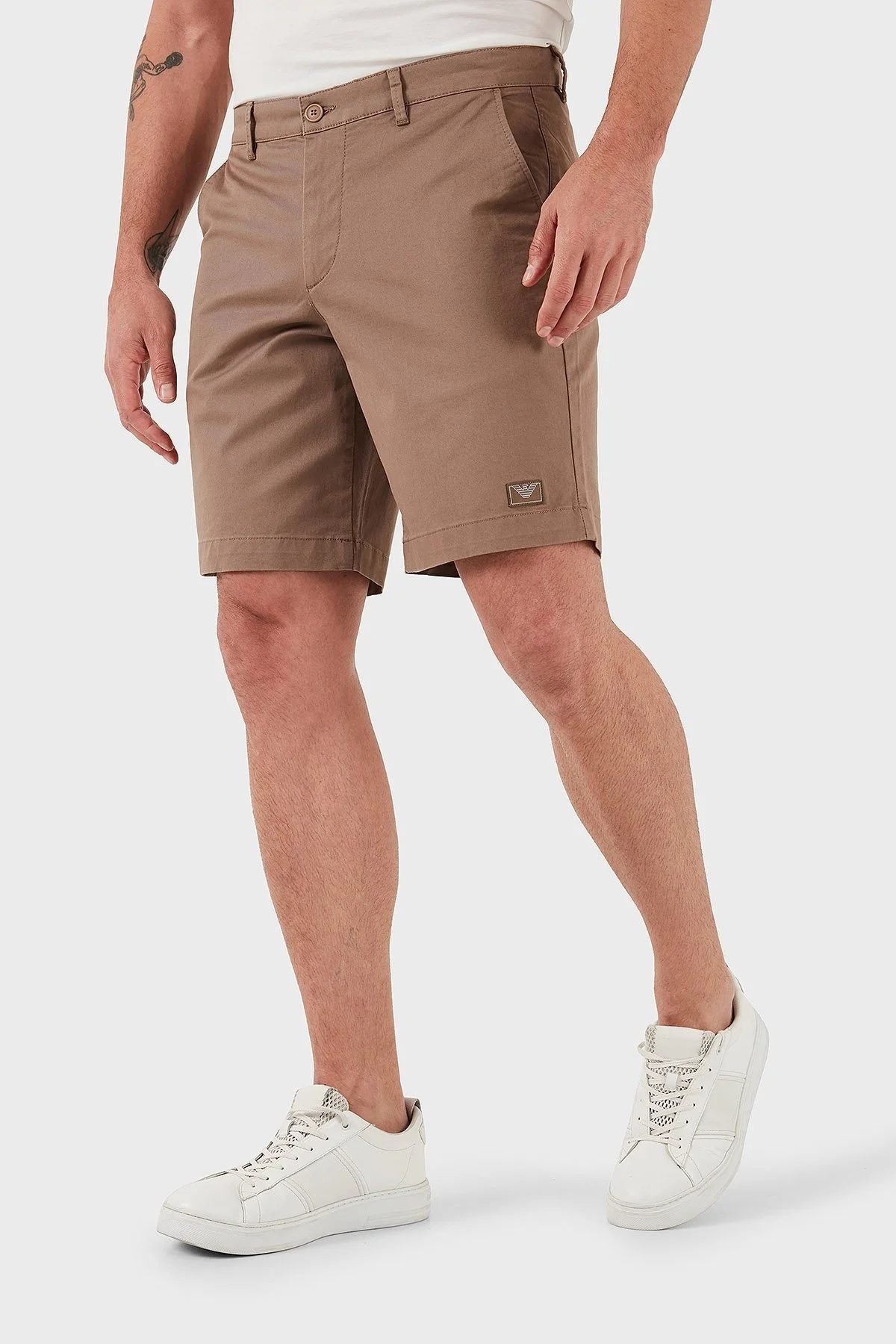 Emporio Armani Streç Pamuklu Regular Fit Normal Bel Erkek Short EM000591 AF12336 U6189 TOPRAK - 10