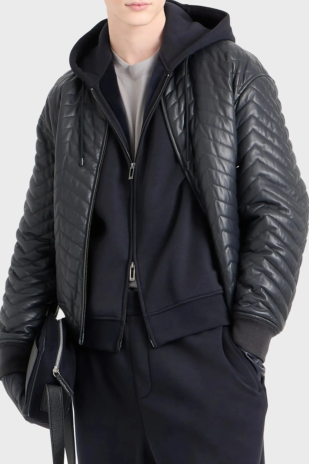 Emporio Armani Streç Pamuklu Regular Fit Polarlı Erkek Sweat 6D1M90 1JOTZ 0920 LACİVERT - 5