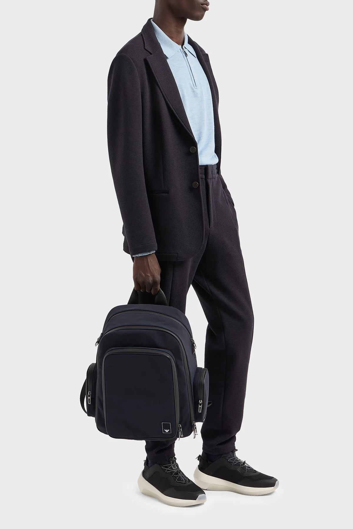 Emporio Armani Streç Pamuklu Regular Fit Yüksek Bel Düz Paça Chino Erkek Pantolon EM000954 AF13358 UB118 LACİVERT - 2