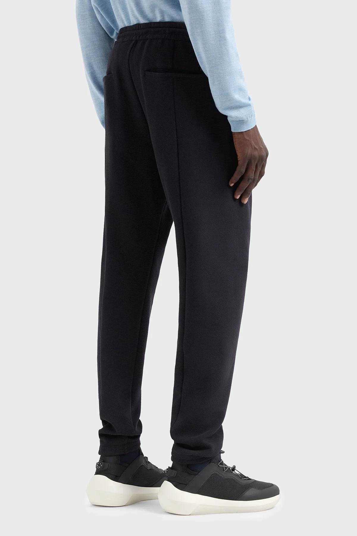 Emporio Armani Streç Pamuklu Regular Fit Yüksek Bel Düz Paça Chino Erkek Pantolon EM000954 AF13358 UB118 LACİVERT - 4