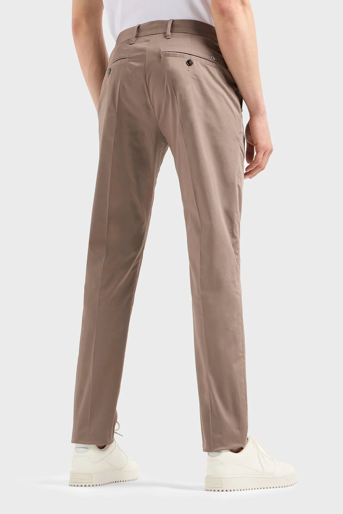Emporio Armani Streç Pamuklu Regular Fit Yüksek Bel Düz Paça Kumaş Erkek Pantolon 8N1P15 1NJ7Z 0144 BEJ - 9