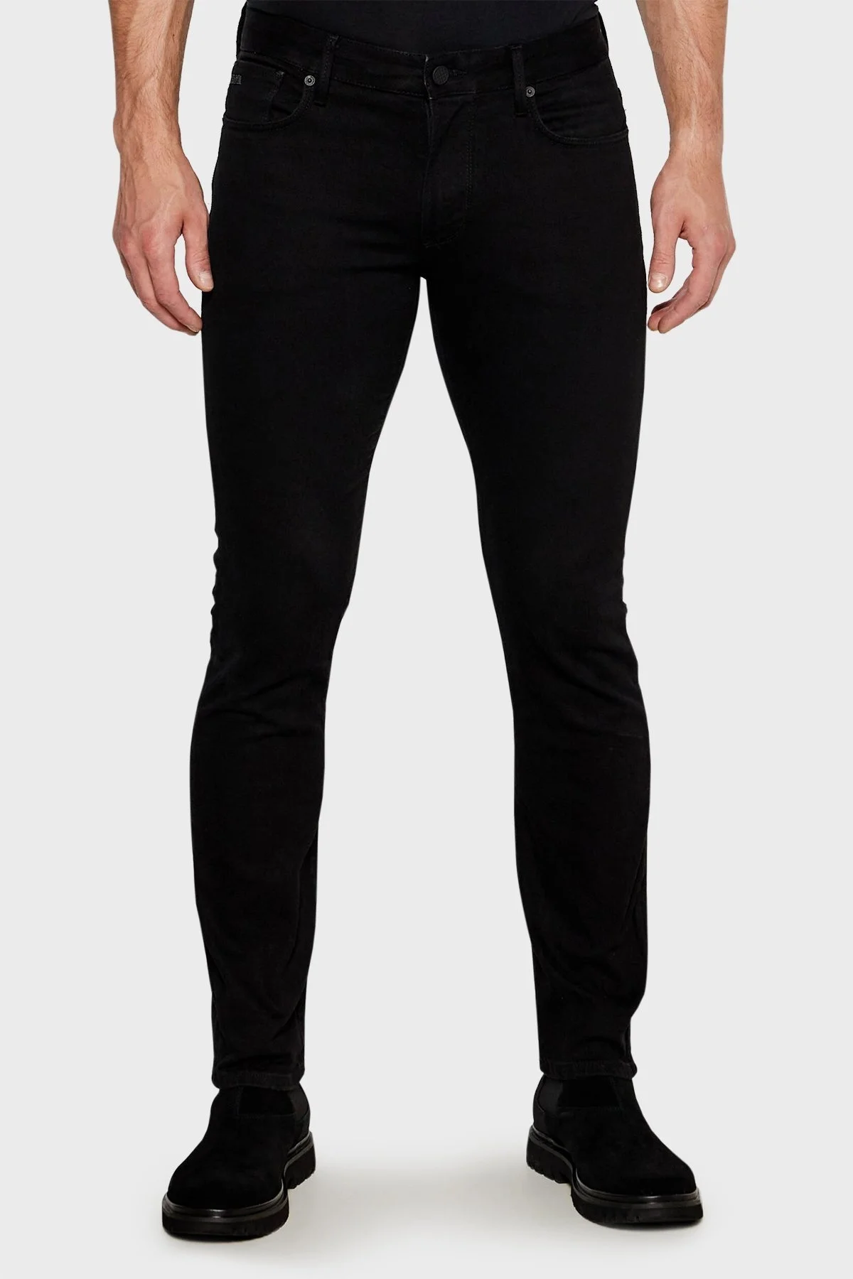 Emporio Armani Streç Pamuklu Skinny Fit Jeans Erkek Kot Pantolon 6D1J06 1D96Z 0005 SİYAH - 6