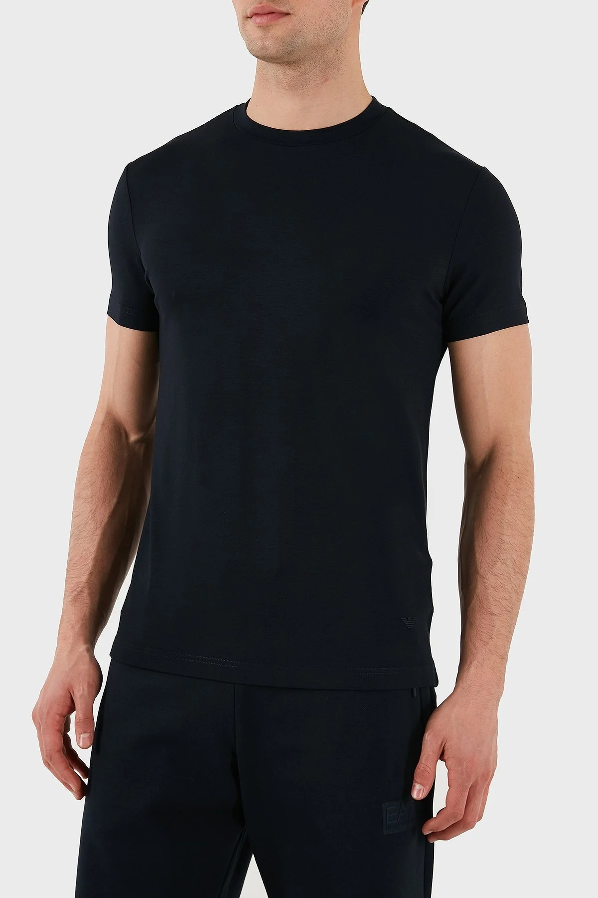 Emporio Armani Streç Pamuklu Slim Fit Bisiklet Yaka Erkek T Shirt 8N1TF0 1JCDZ 0920 LACİVERT - 8