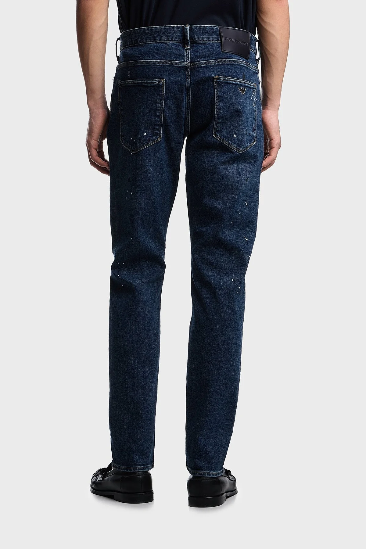 Emporio Armani Streç Pamuklu Slim Fit Düşük Bel Dar Paça Jeans Erkek Kot Pantolon EM000121 AF13252 FB041 LACİVERT - 3