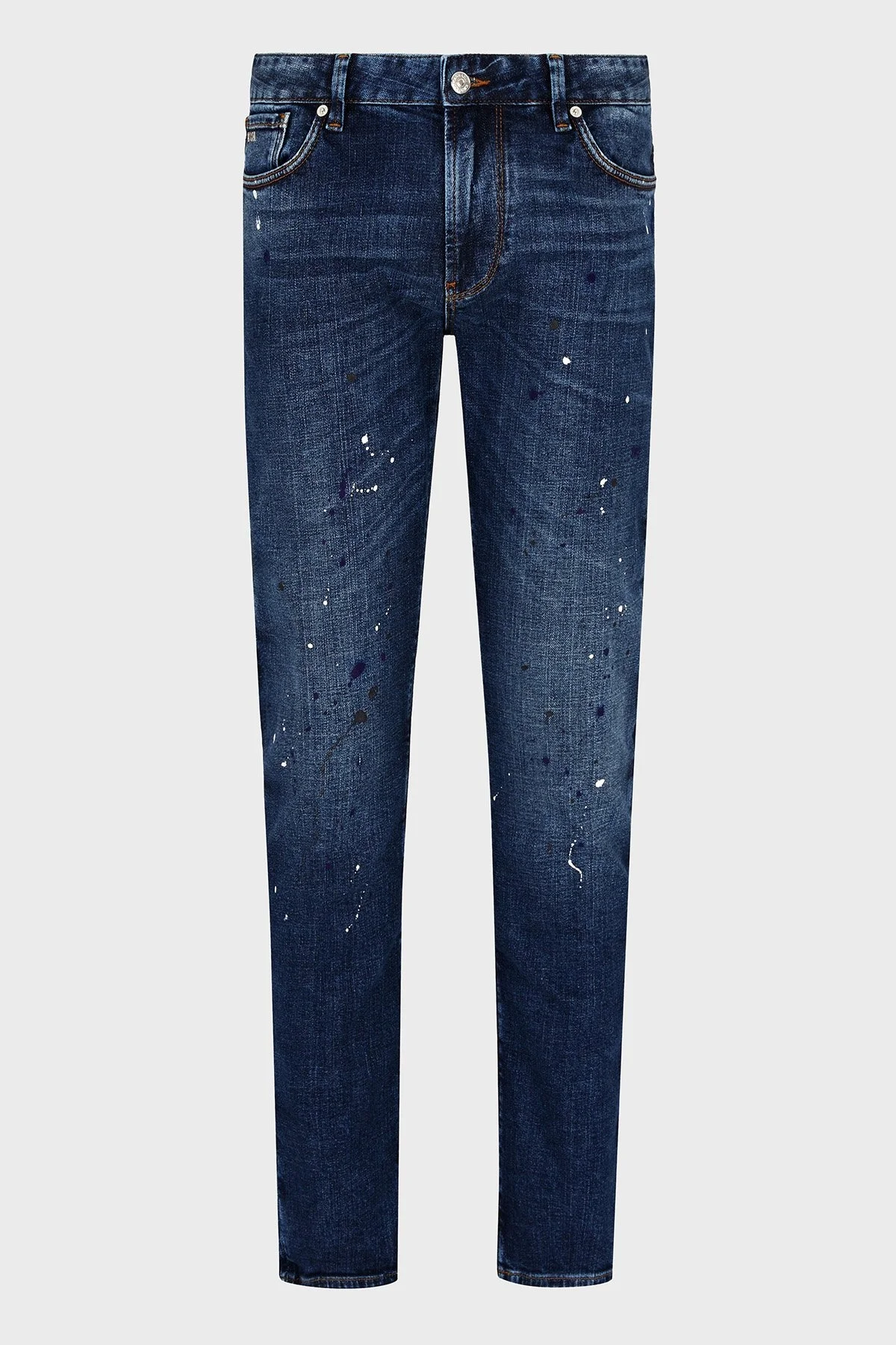 Emporio Armani Streç Pamuklu Slim Fit Düşük Bel Dar Paça Jeans Erkek Kot Pantolon EM000121 AF13252 FB041 LACİVERT - 5