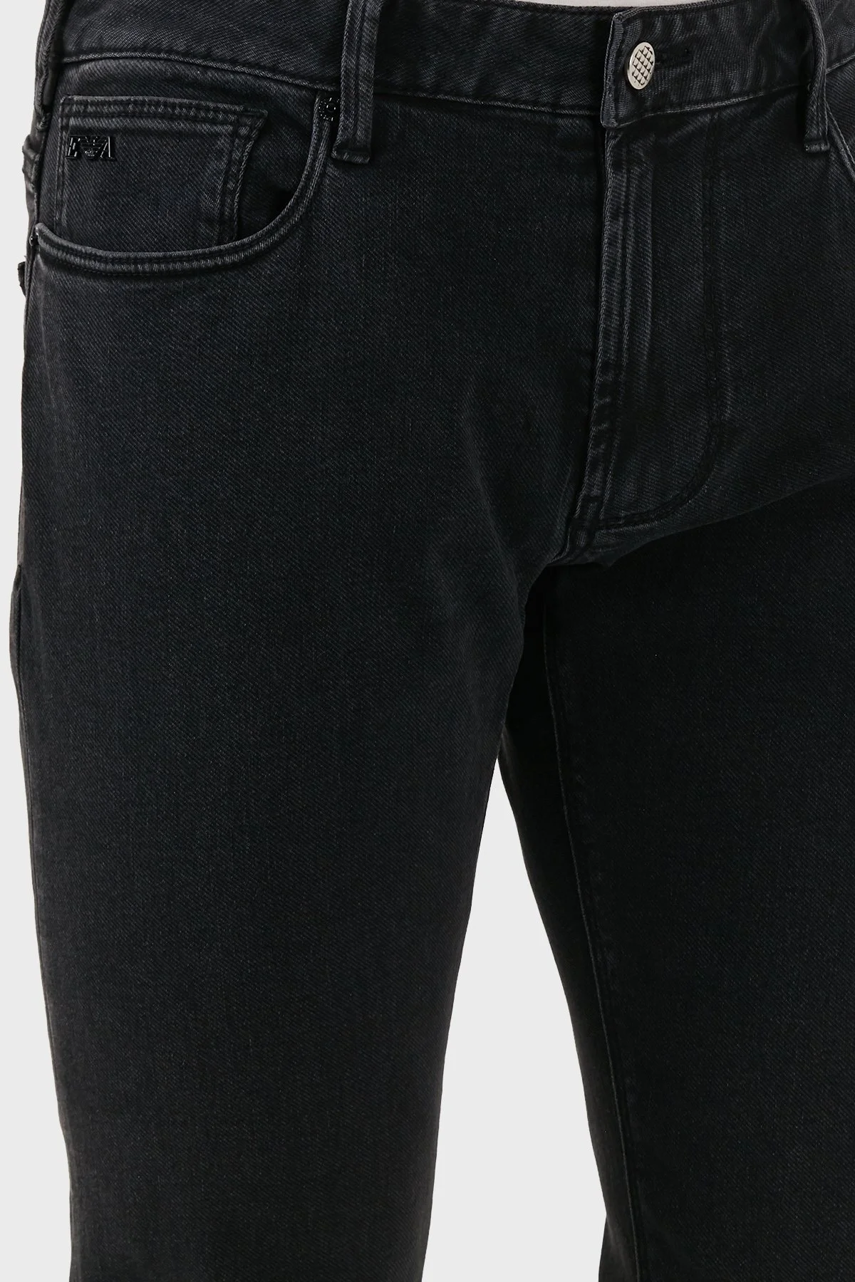 Emporio Armani Streç Pamuklu Slim Fit Düşük Bel Dar Paça Jeans Erkek Kot Pantolon EM000121 AF14867 M8001 GRİ - 5
