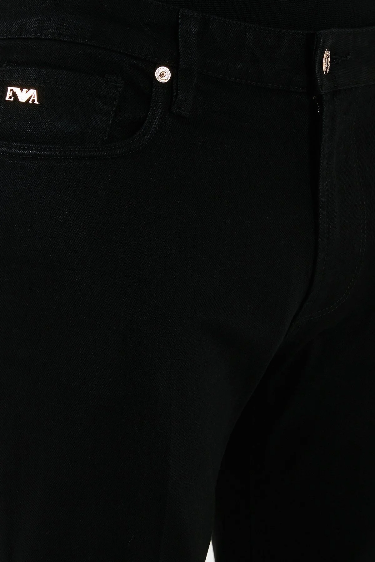 Emporio Armani Streç Pamuklu Slim Fit Düşük Bel Dar Paça Pantolon Erkek Kot Pantolon EM000121 AF19825 MC002 SİYAH - 5