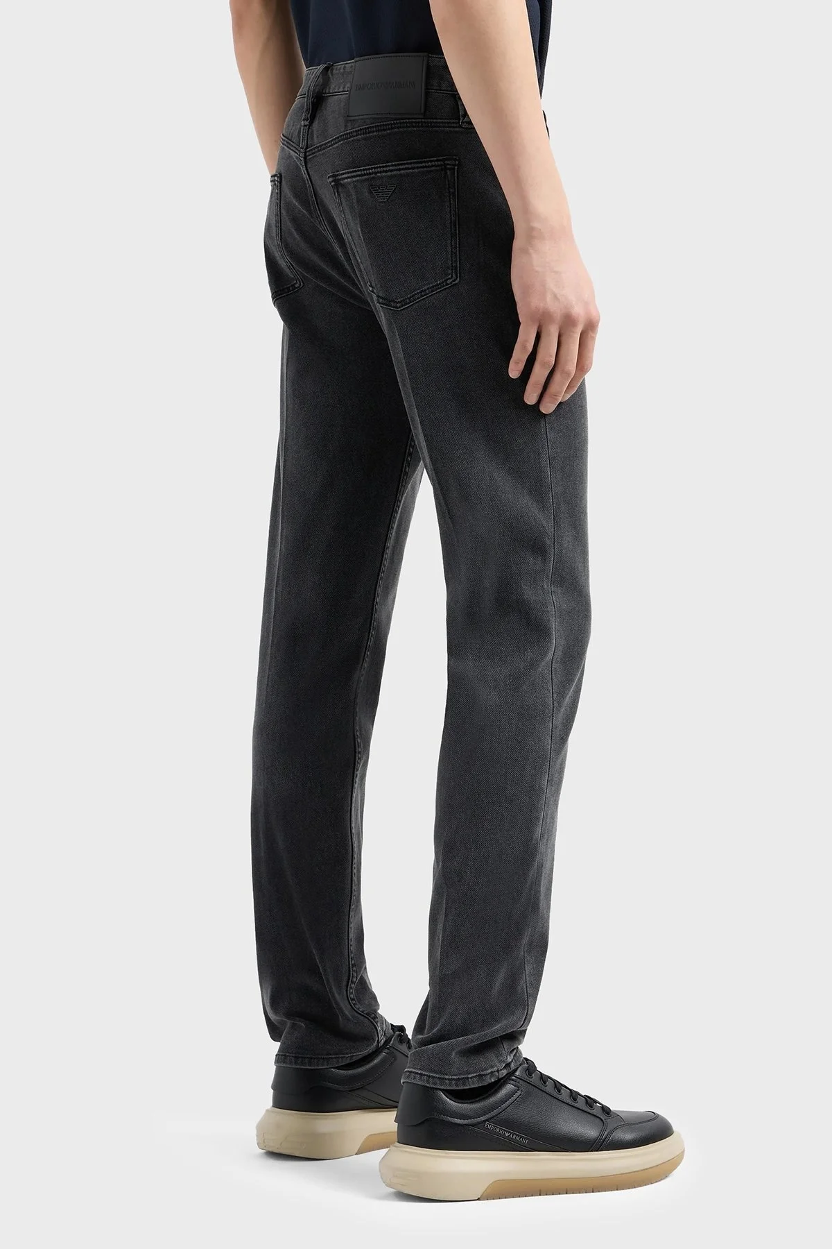Emporio Armani Streç Pamuklu Slim Fit Düşük Bel Jeans Erkek Kot Pantolon 6D1J75 1DTPZ 0006 SİYAH - 3
