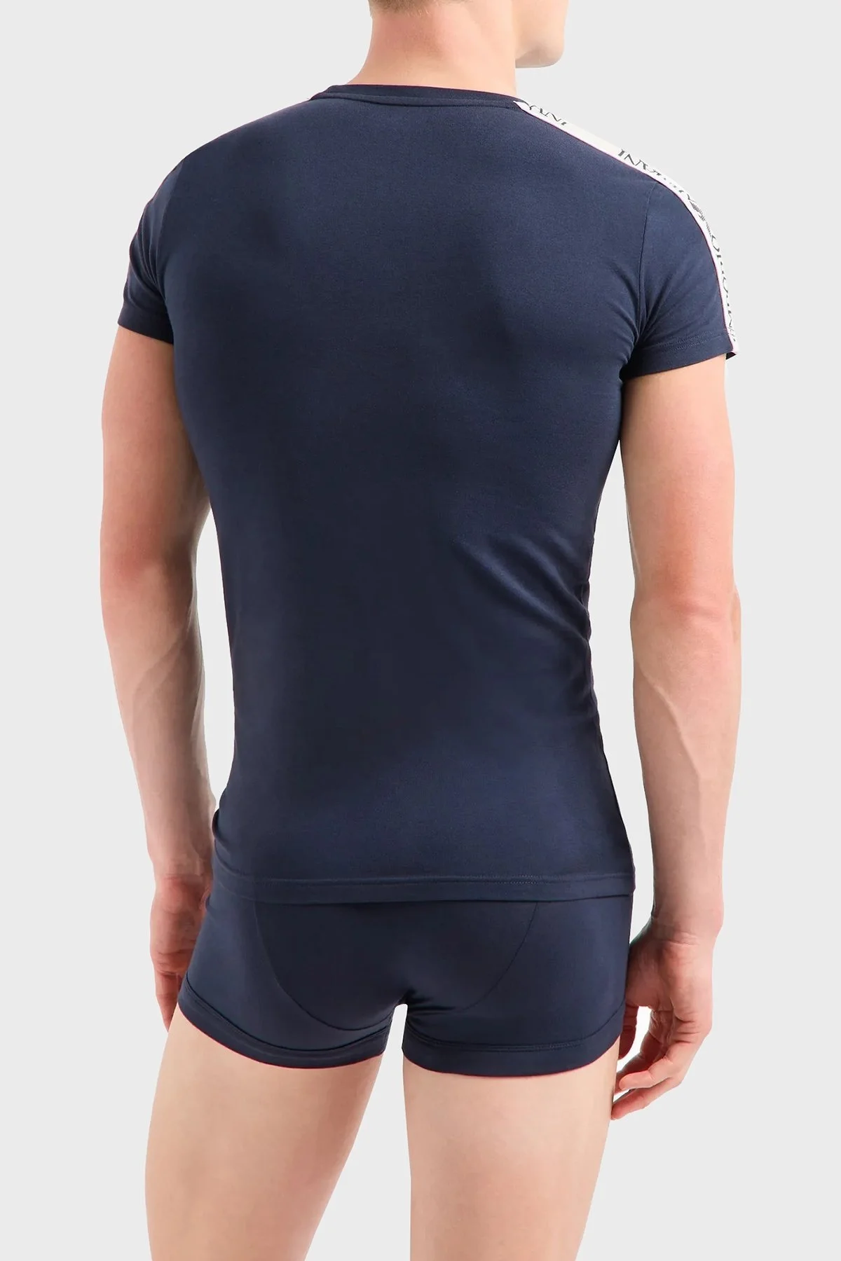 Emporio Armani Streç Pamuklu Slim Fit Erkek T Shirt 111035 4R523 00135 LACİVERT - 2