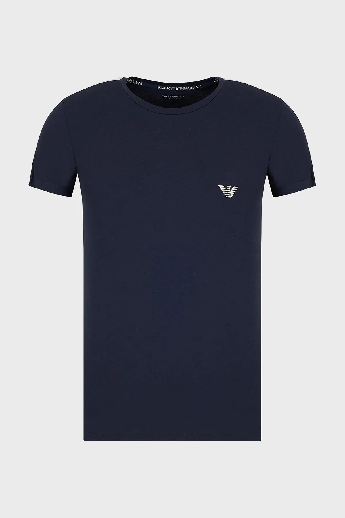 Emporio Armani Streç Pamuklu Slim Fit Erkek T Shirt 111035 4R523 00135 LACİVERT - 4