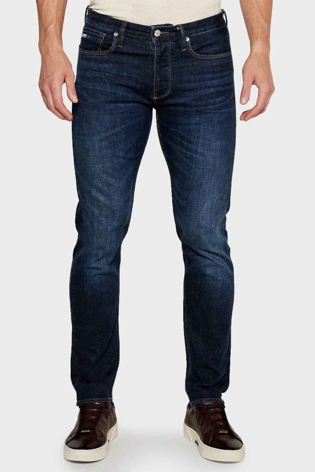 Emporio Armani Streç Pamuklu Slim Fit Jeans Erkek Kot Pantolon 6D1J75 1D87Z 0942 LACİVERT - 1