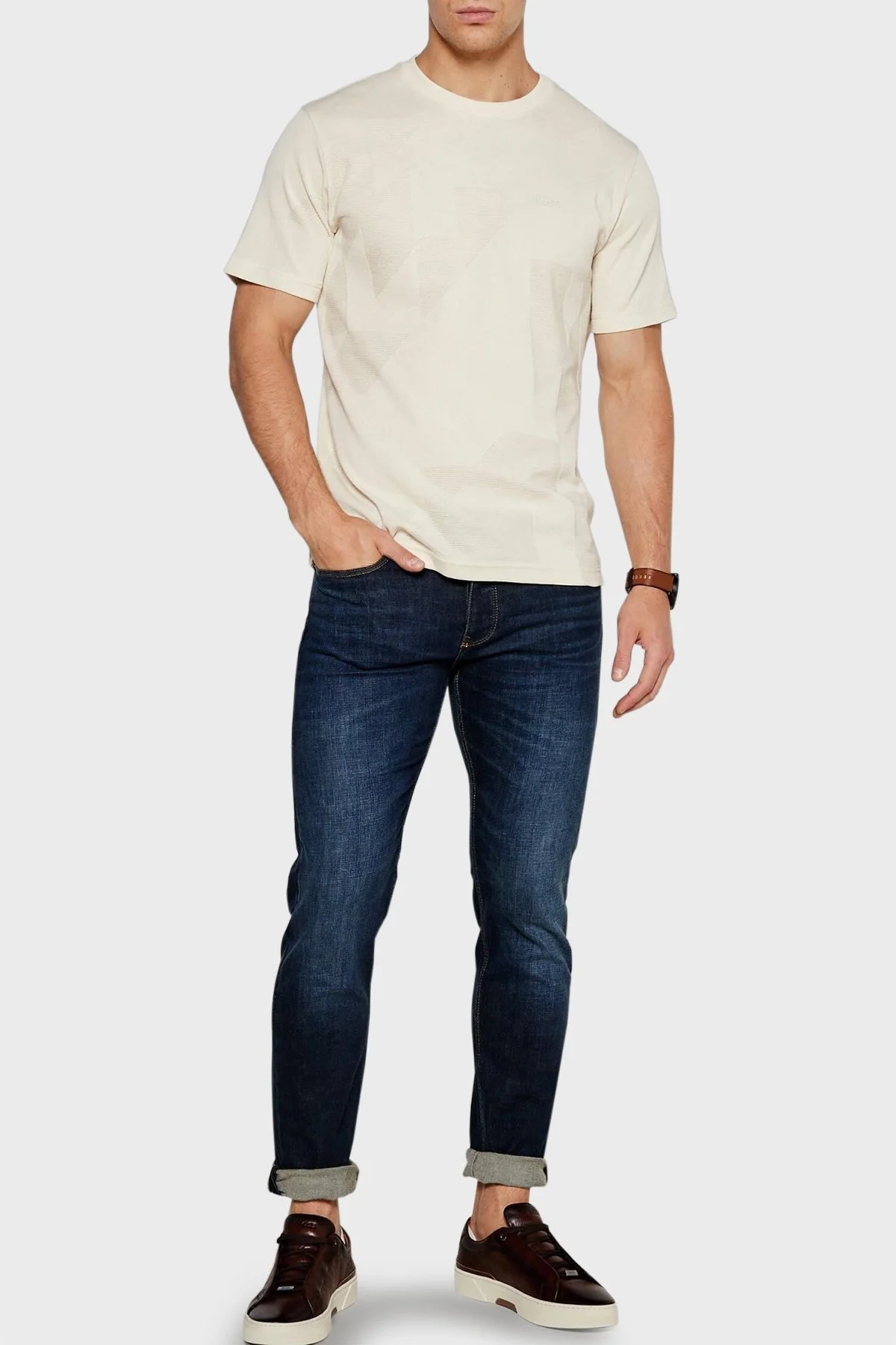Emporio Armani Streç Pamuklu Slim Fit Jeans Erkek Kot Pantolon 6D1J75 1D87Z 0942 LACİVERT - 3