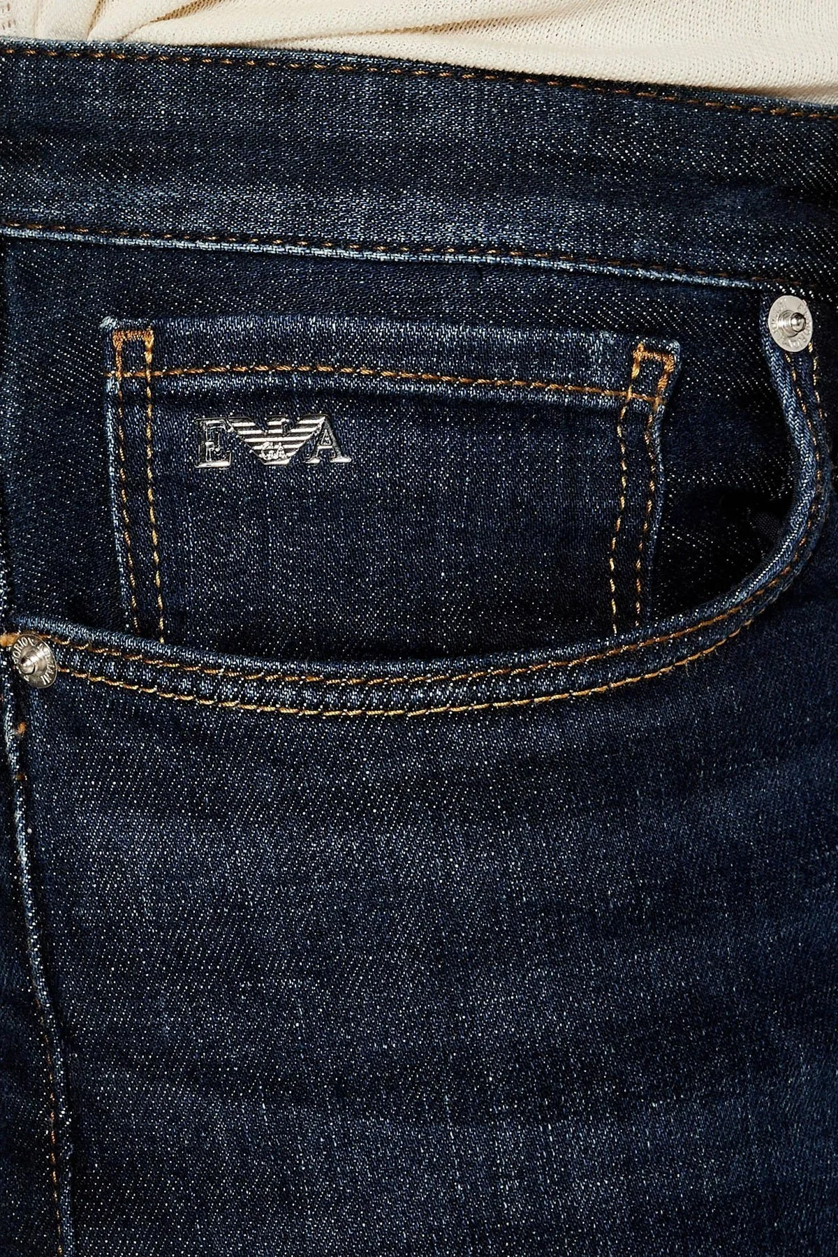 Emporio Armani Streç Pamuklu Slim Fit Jeans Erkek Kot Pantolon 6D1J75 1D87Z 0942 LACİVERT - 5