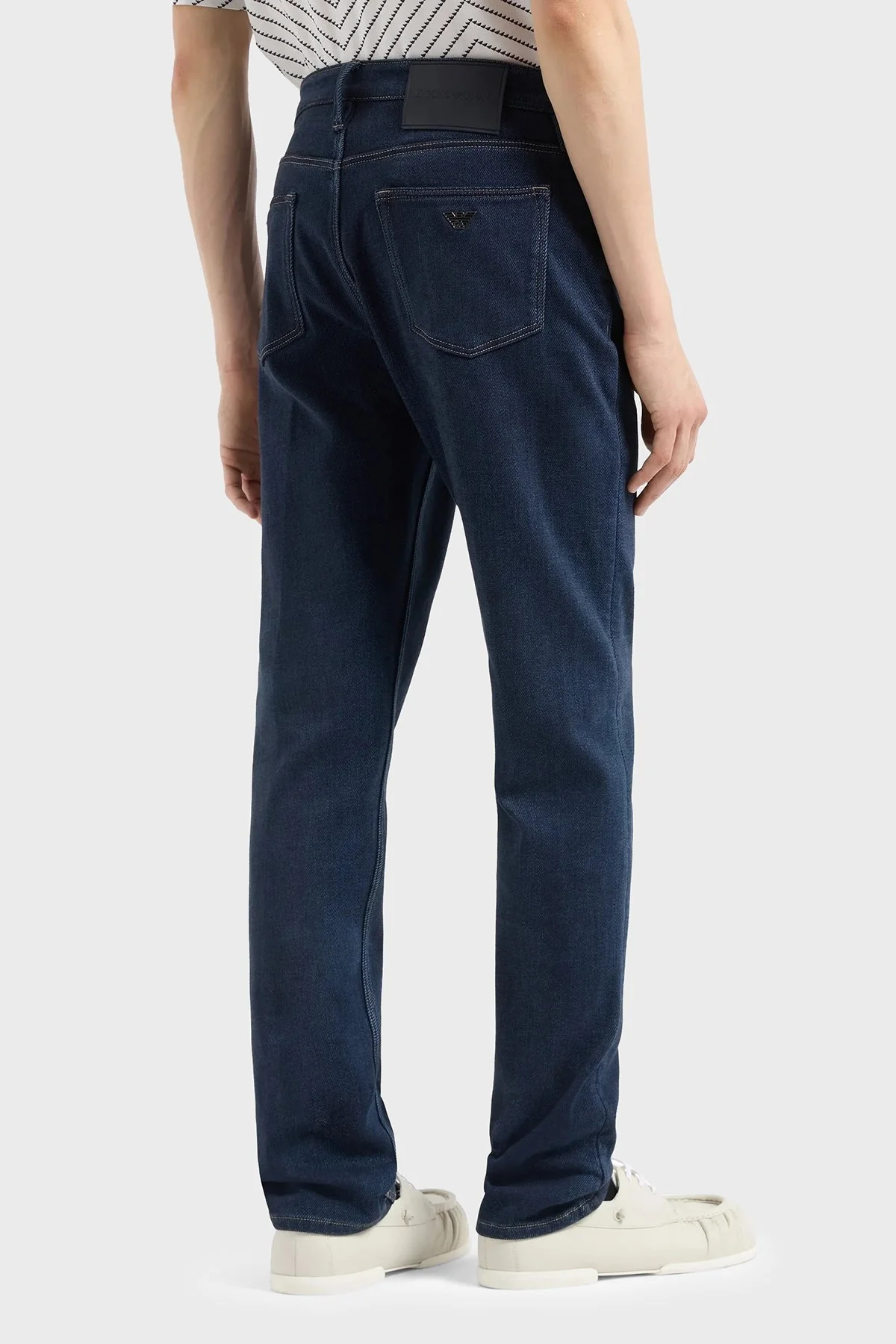 Emporio Armani Streç Pamuklu Slim Fit Normal Bel Düz Paça Jeans Erkek Kot Pantolon 6D1J75 1DTRZ 0941 LACİVERT - 3