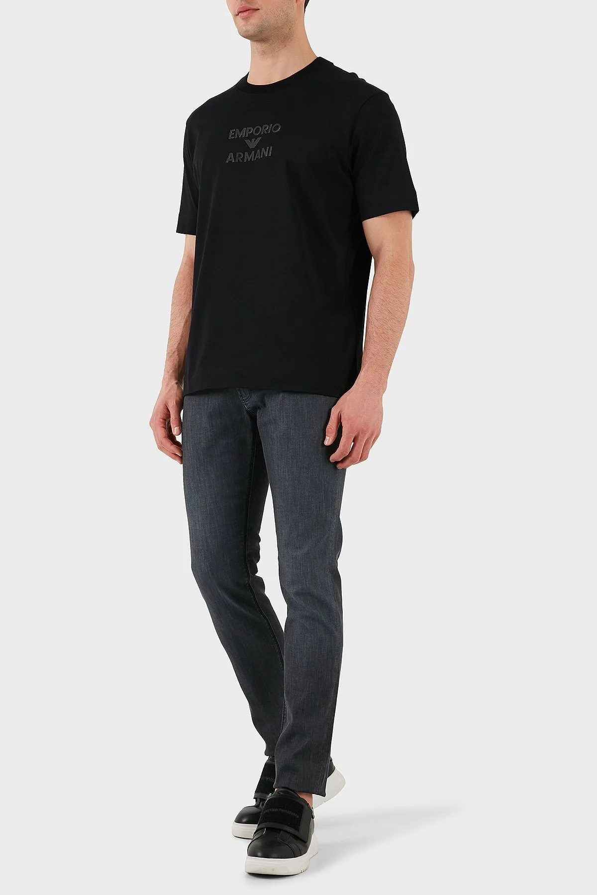 Emporio Armani Streç Pamuklu Slim Fit Normal Bel Düz Paça Jeans Erkek Kot Pantolon EM000121 AF14118 M8001 GRİ - 7