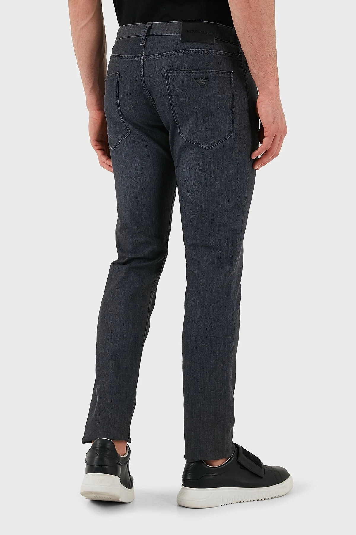 Emporio Armani Streç Pamuklu Slim Fit Normal Bel Düz Paça Jeans Erkek Kot Pantolon EM000121 AF14118 M8001 GRİ - 10