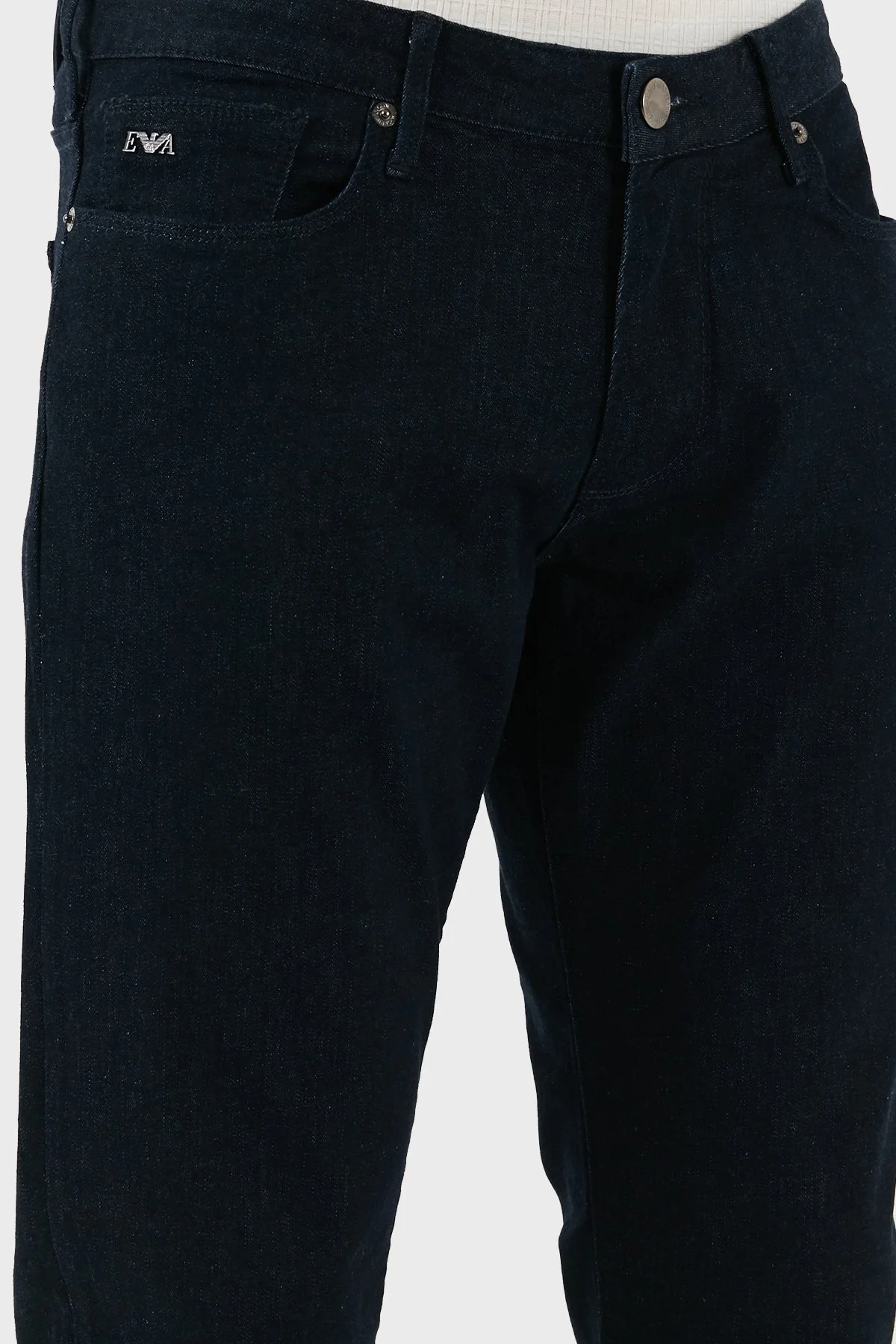 Emporio Armani Streç Pamuklu Slim Fit Normal Bel Düz Paça Jeans Erkek Kot Pantolon EM000121 AF14121 MB001 LACİVERT - 11