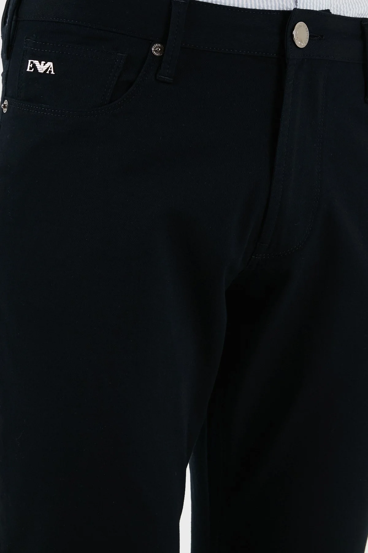 Emporio Armani Streç Pamuklu Slim Fit Normal Bel Düz Paça Jeans Erkek Kot Pantolon EM000121 AF14123 UB118 LACİVERT - 11