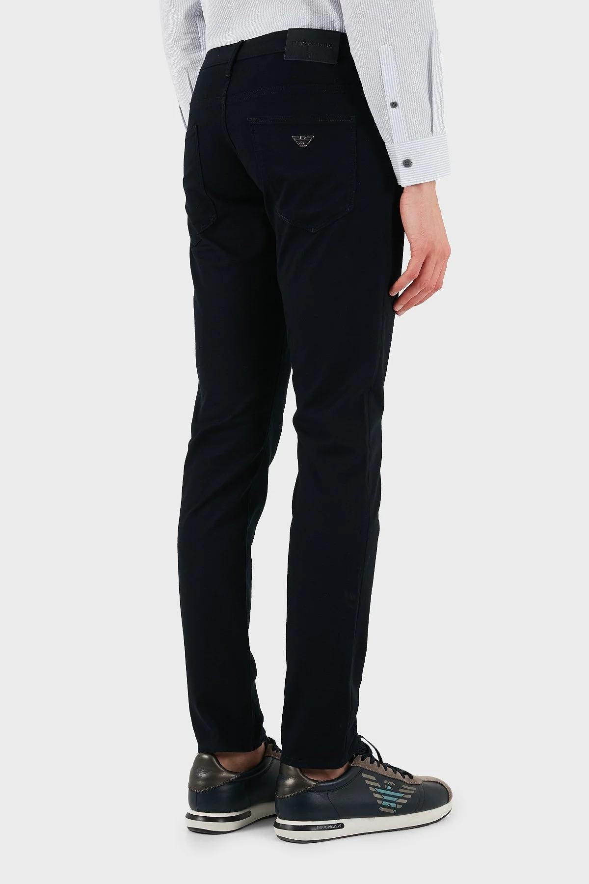 Emporio Armani Streç Pamuklu Slim Fit Normal Bel Düz Paça Jeans Erkek Kot Pantolon EM000121 AF14123 UB118 LACİVERT - 12