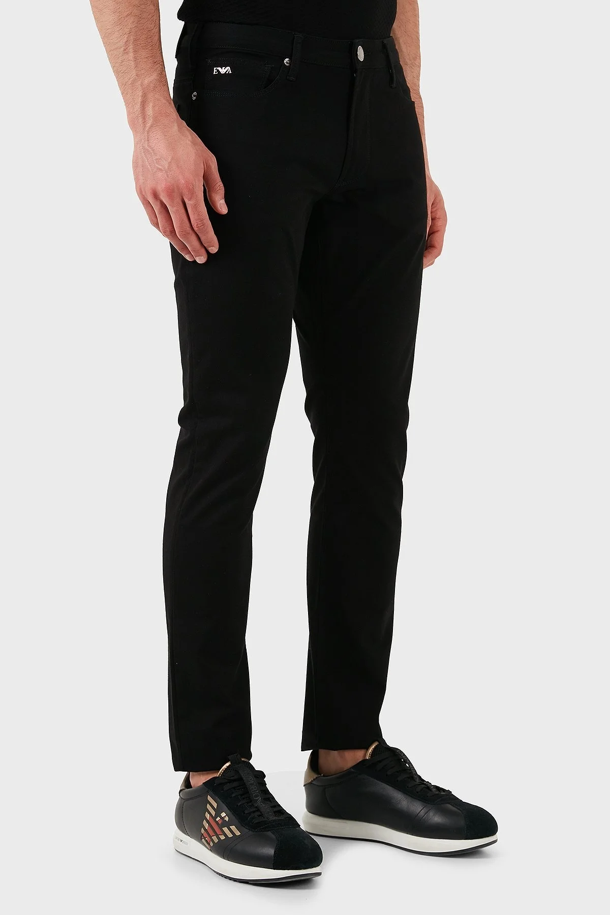 Emporio Armani Streç Pamuklu Slim Fit Normal Bel Düz Paça Jeans Erkek Kot Pantolon EM000121 AF14123 UC001 SİYAH - 8