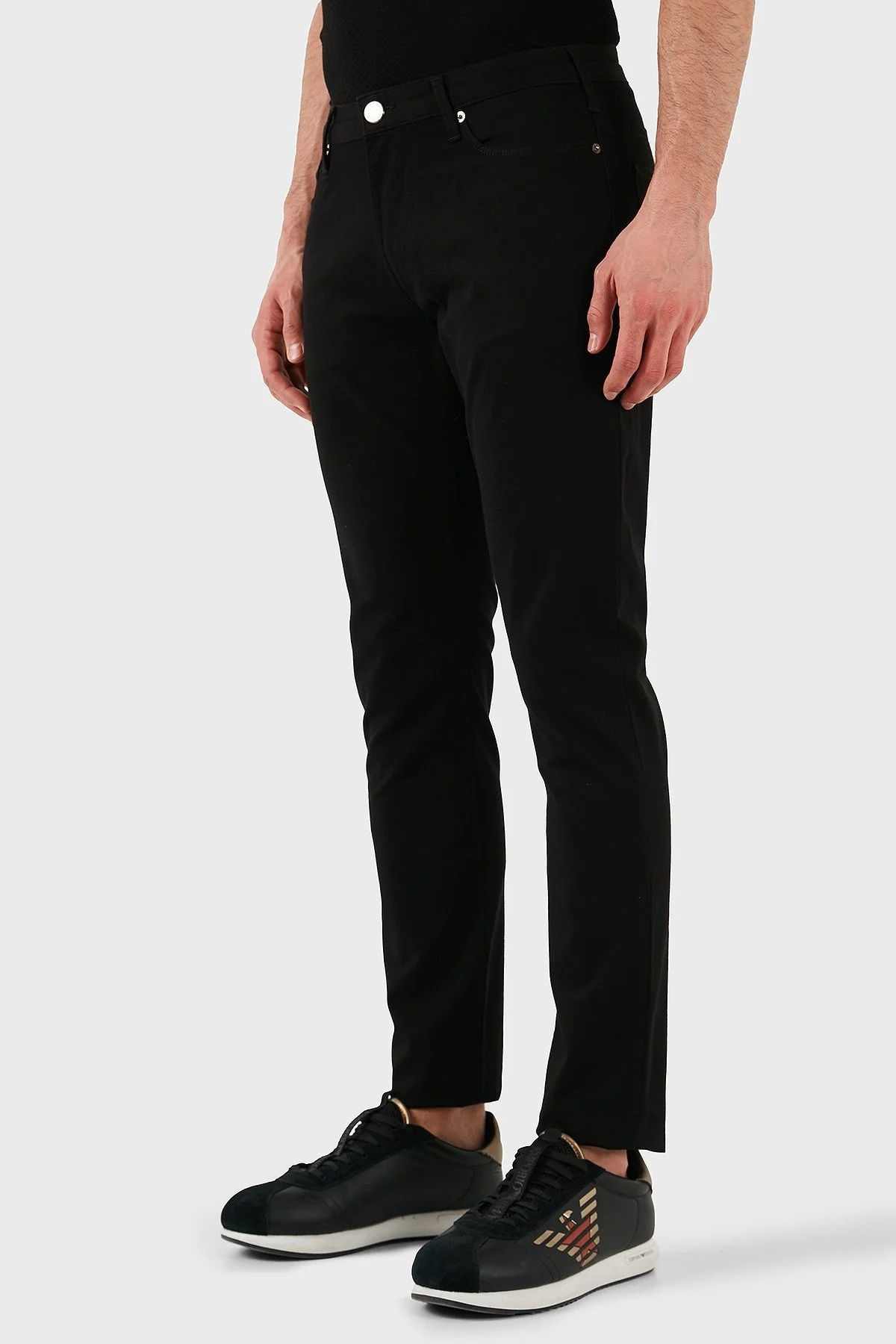 Emporio Armani Streç Pamuklu Slim Fit Normal Bel Düz Paça Jeans Erkek Kot Pantolon EM000121 AF14123 UC001 SİYAH - 10