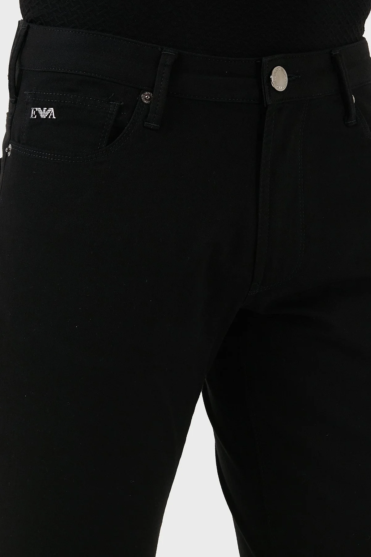 Emporio Armani Streç Pamuklu Slim Fit Normal Bel Düz Paça Jeans Erkek Kot Pantolon EM000121 AF14123 UC001 SİYAH - 11