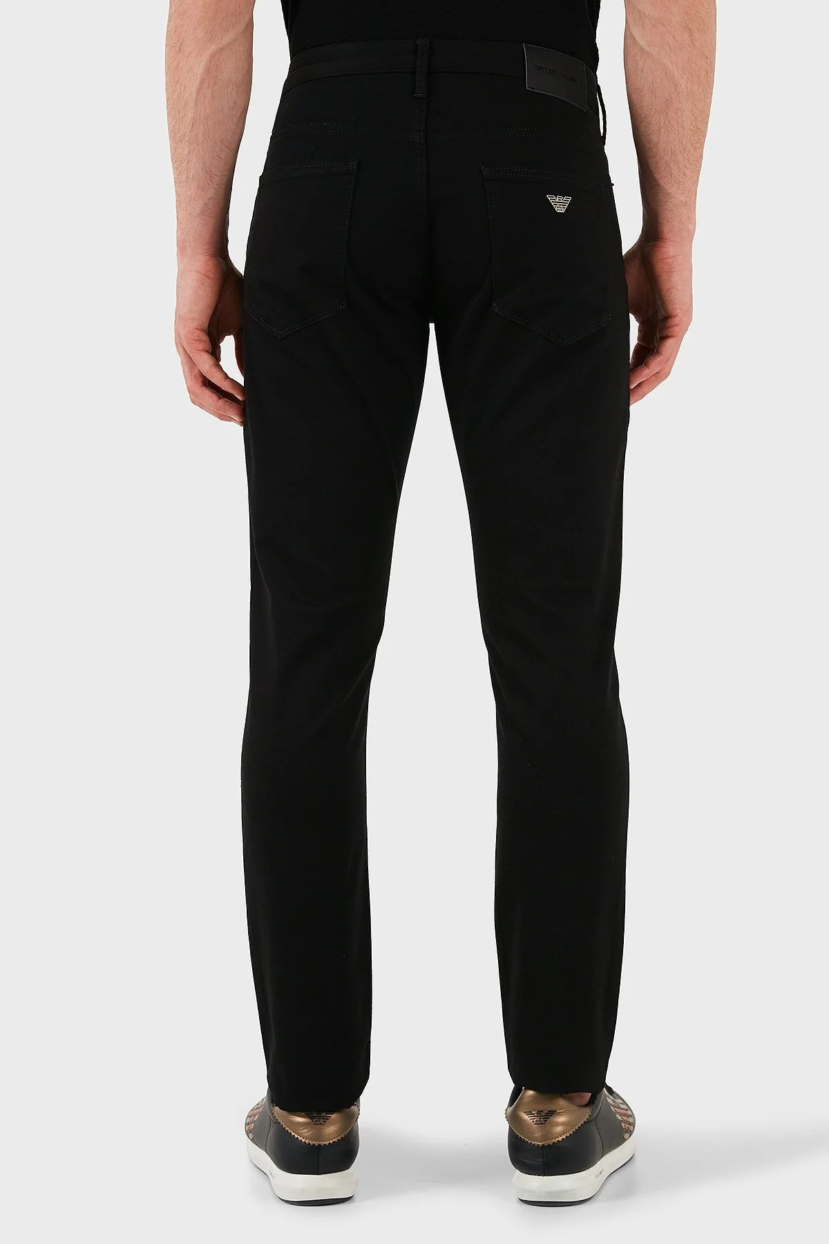 Emporio Armani Streç Pamuklu Slim Fit Normal Bel Düz Paça Jeans Erkek Kot Pantolon EM000121 AF14123 UC001 SİYAH - 12