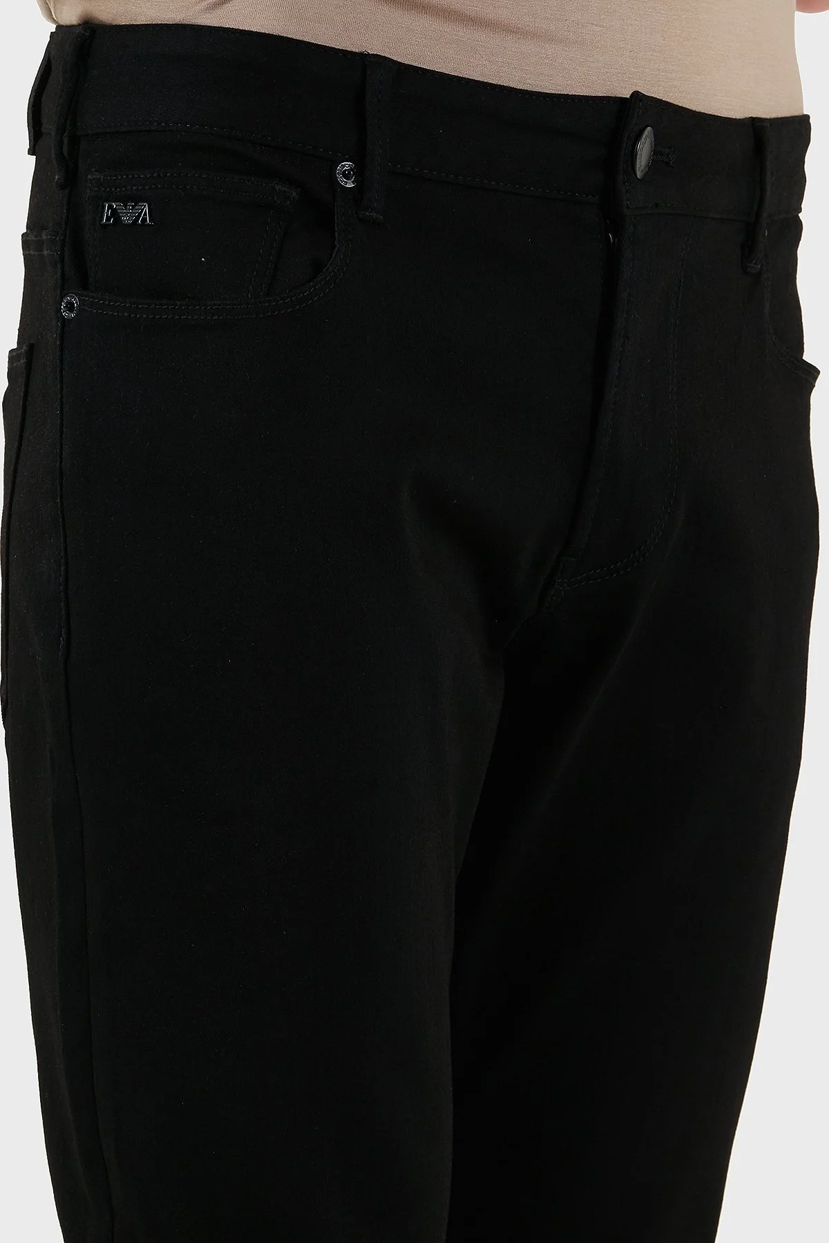 Emporio Armani Streç Pamuklu Slim Fit Normal Bel Düz Paça Jeans Erkek Kot Pantolon EM000121 AF15954 MC002 SİYAH - 5