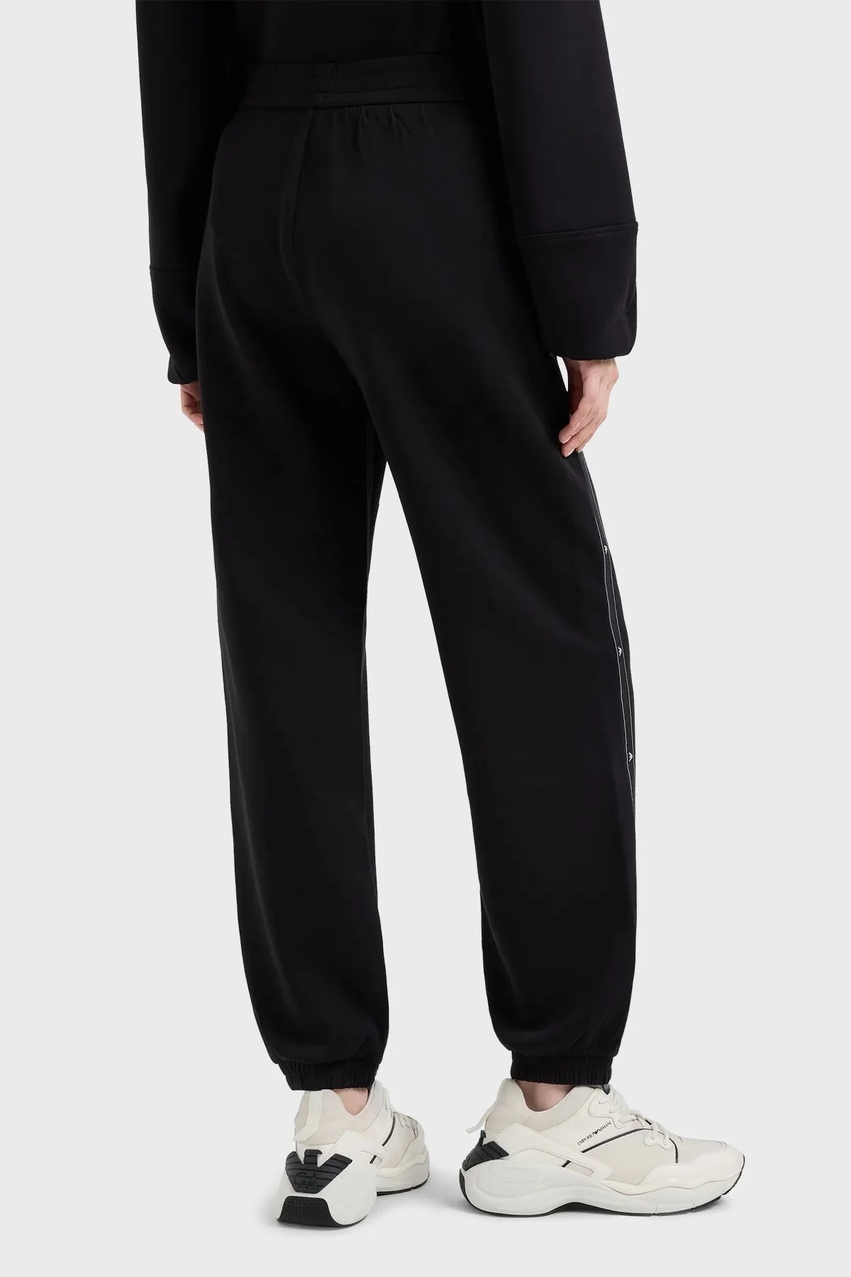 Emporio Armani Streç Pamuklu Spor Bayan Pantolon 6D2P6D 1JHSZ 0999 SİYAH - 2