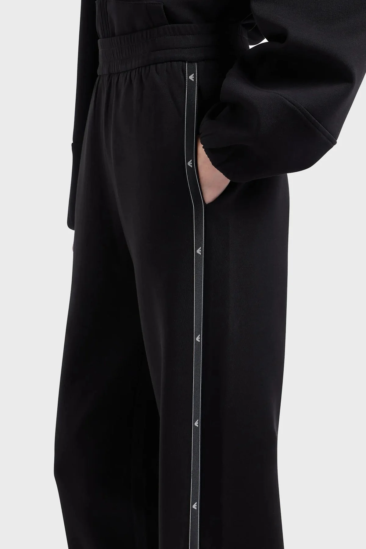 Emporio Armani Streç Pamuklu Spor Bayan Pantolon 6D2P6D 1JHSZ 0999 SİYAH - 4