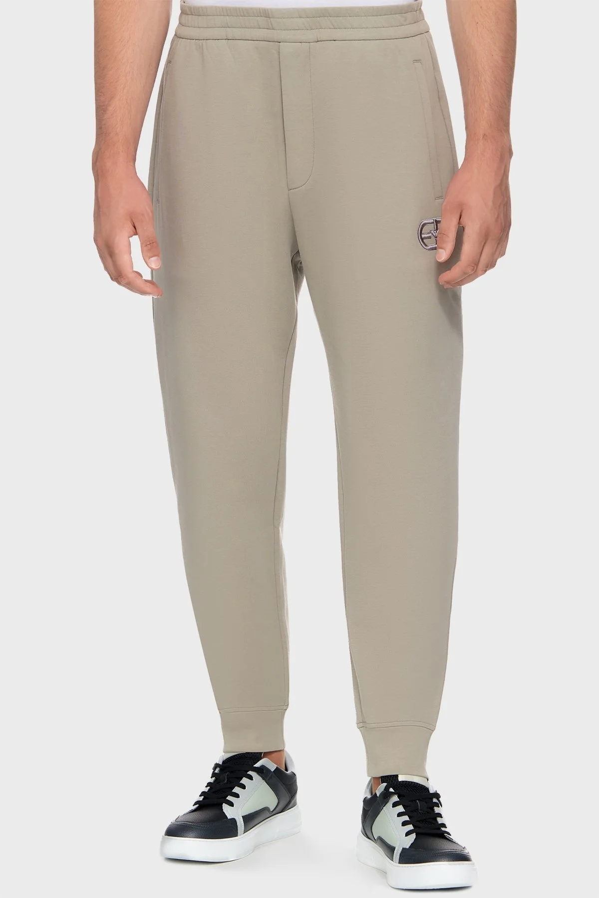 Emporio Armani Streç Pamuklu Spor Erkek Pantolon 8N1PT0 1JHSZ 0643 GRİ - 6