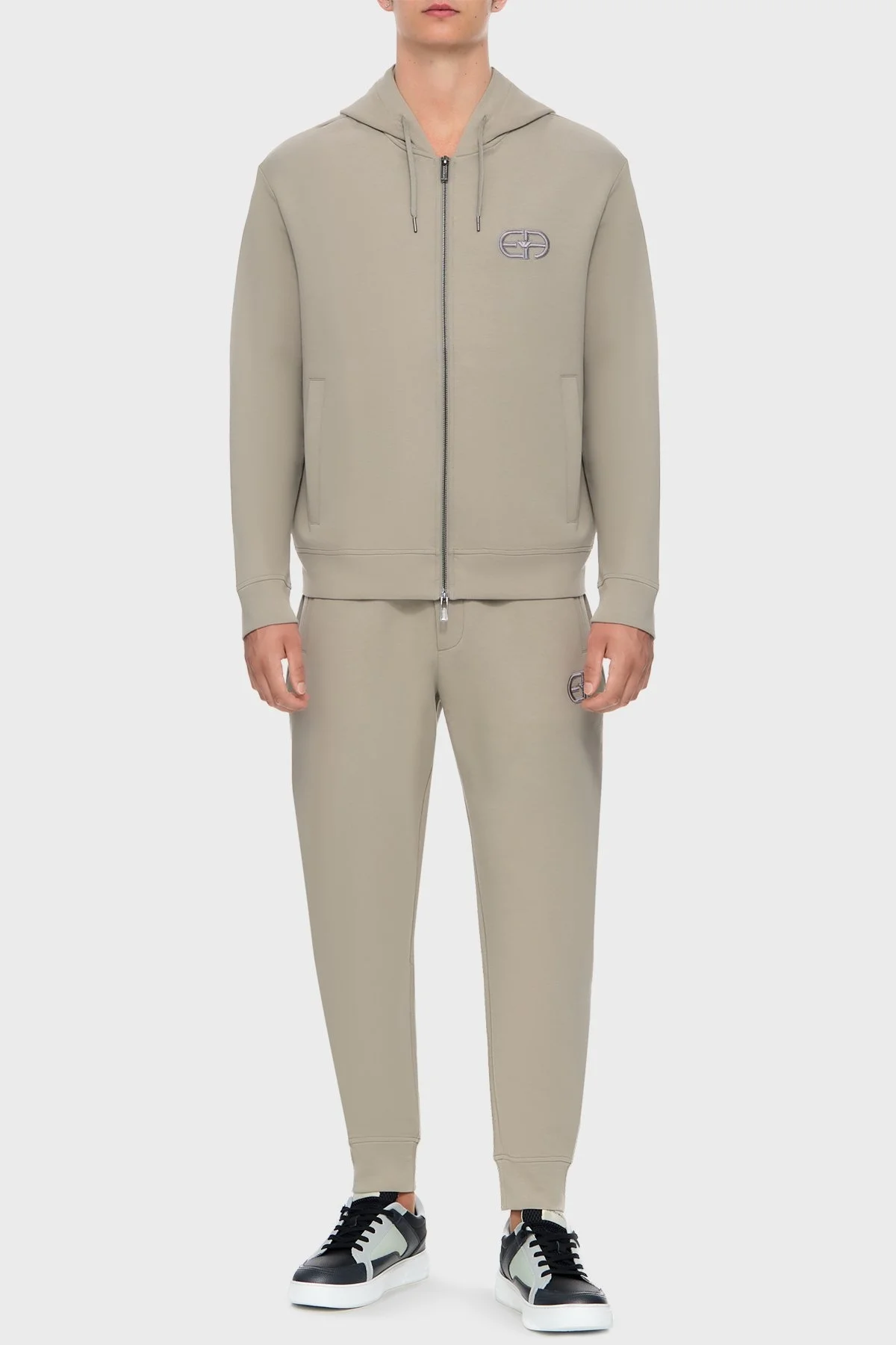 Emporio Armani Streç Pamuklu Spor Erkek Pantolon 8N1PT0 1JHSZ 0643 GRİ - 8