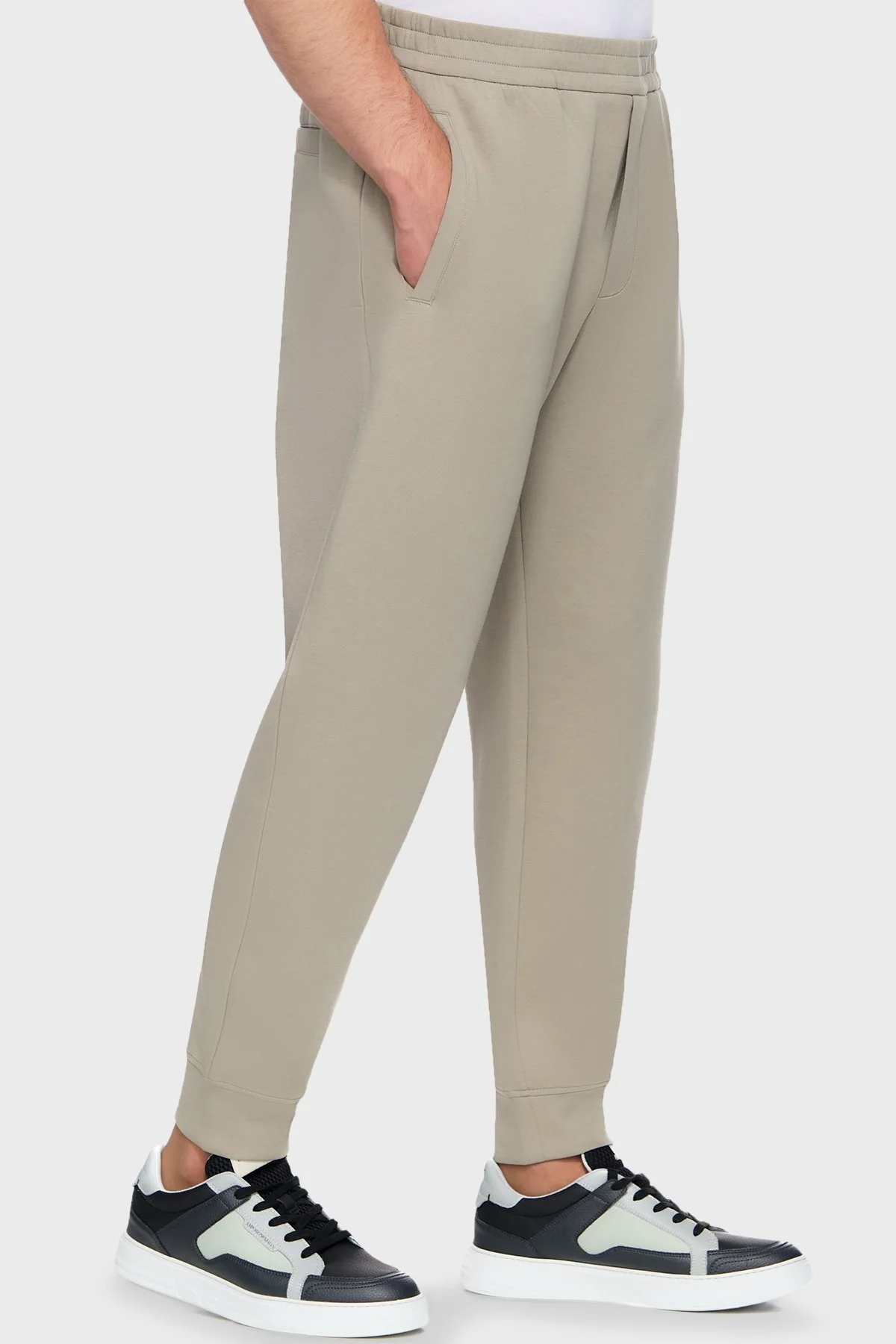 Emporio Armani Streç Pamuklu Spor Erkek Pantolon 8N1PT0 1JHSZ 0643 GRİ - 9