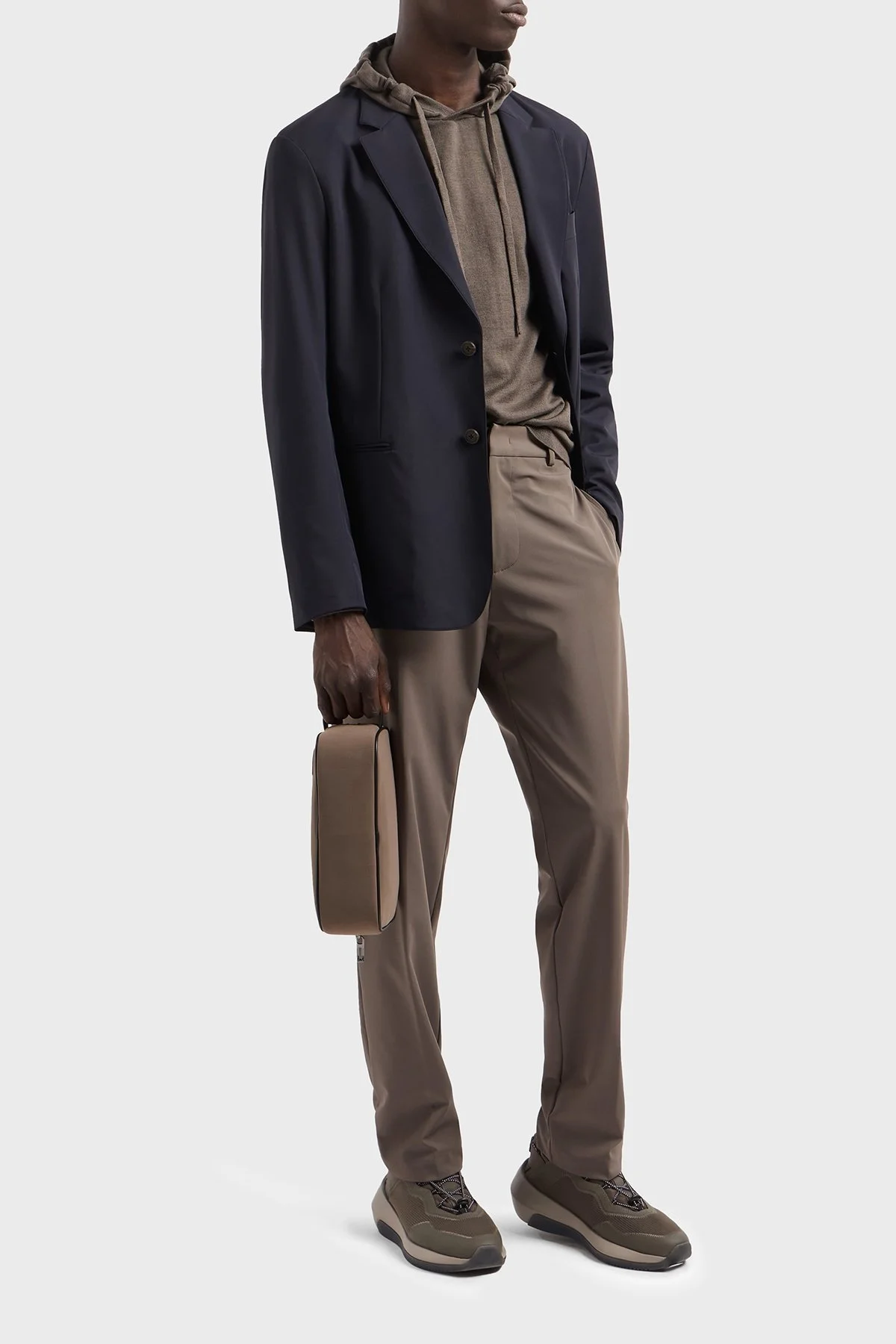 Emporio Armani Streç Regular Fit Apaş Yaka Blazer Erkek Ceket EM001012 AF10047 UB118 LACİVERT - 2