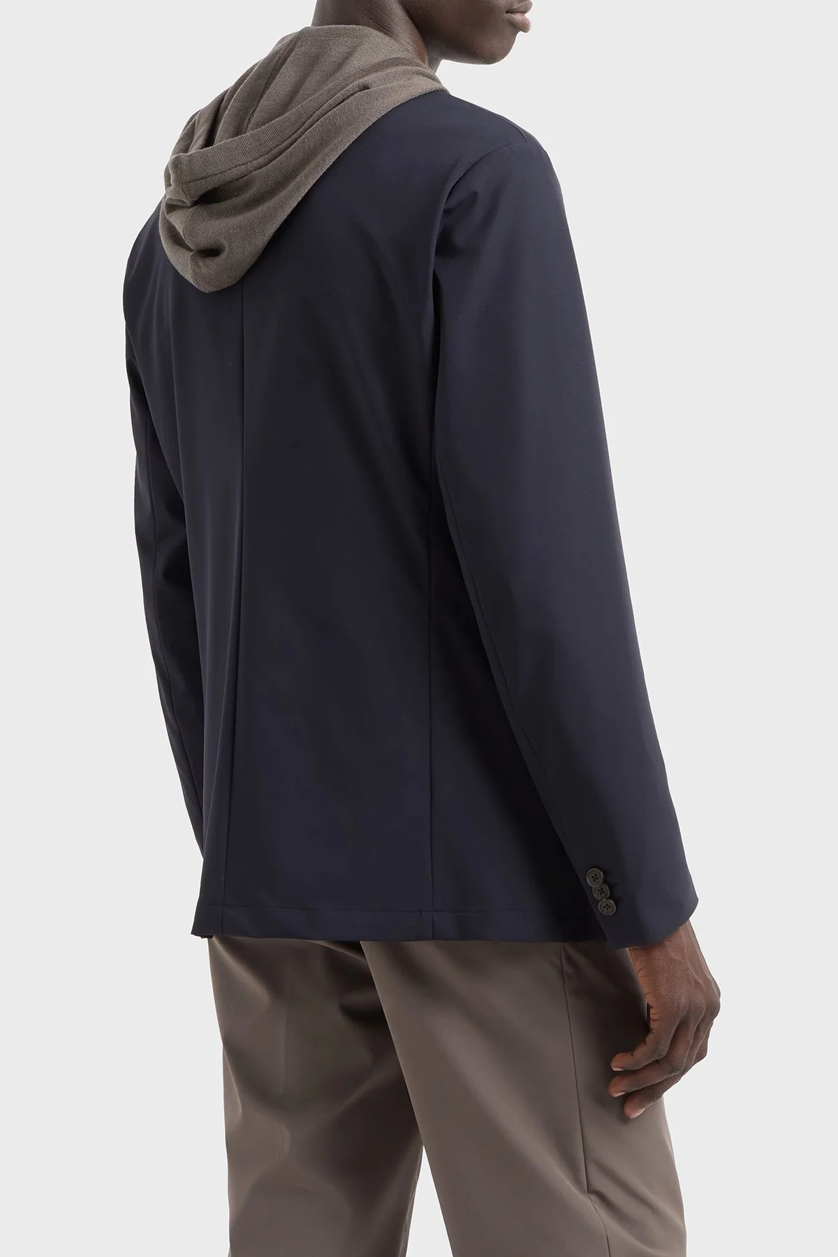 Emporio Armani Streç Regular Fit Apaş Yaka Blazer Erkek Ceket EM001012 AF10047 UB118 LACİVERT - 3