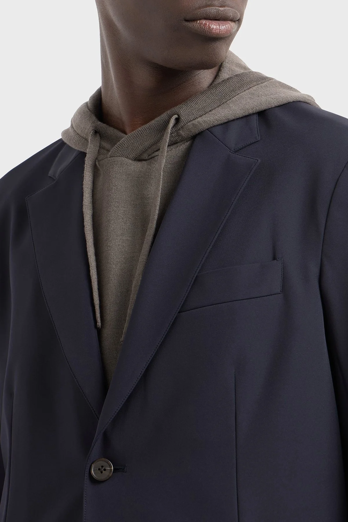 Emporio Armani Streç Regular Fit Apaş Yaka Blazer Erkek Ceket EM001012 AF10047 UB118 LACİVERT - 4