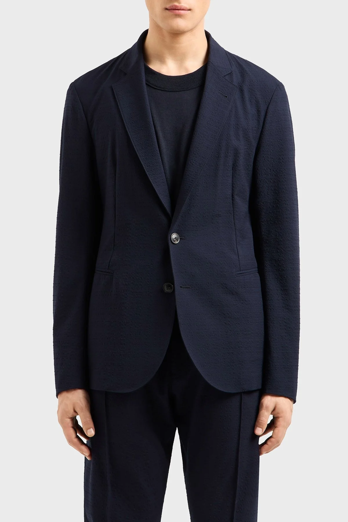 Emporio Armani Streç Regular Fit Apaş Yaka Klasik Erkek Ceket EM000069 TE13603 UB109 LACİVERT - 6