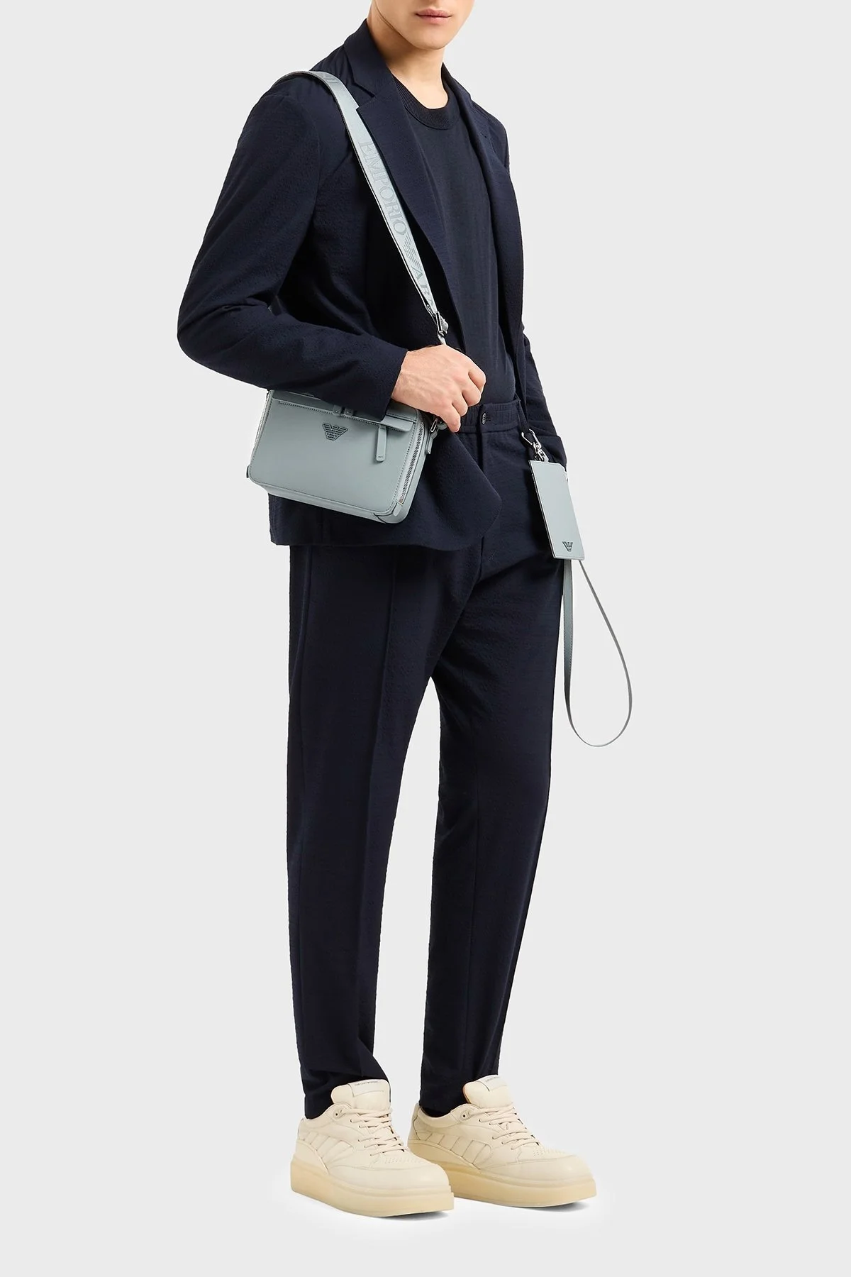 Emporio Armani Streç Regular Fit Apaş Yaka Klasik Erkek Ceket EM000069 TE13603 UB109 LACİVERT - 7