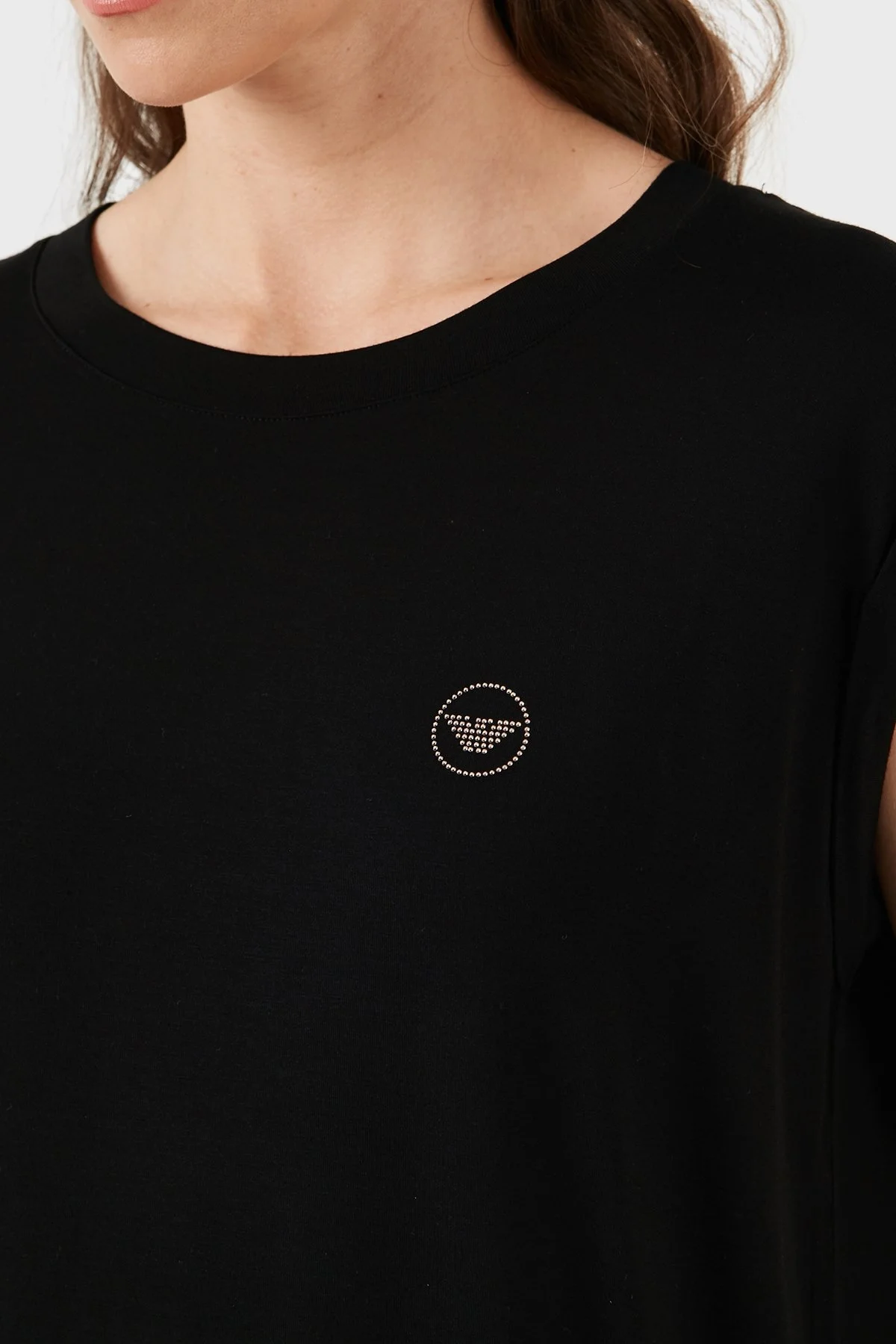 Emporio Armani Streç Regular Fit Bisiklet Yaka Bayan Atlet 164844 4R224 00020 SİYAH - 12