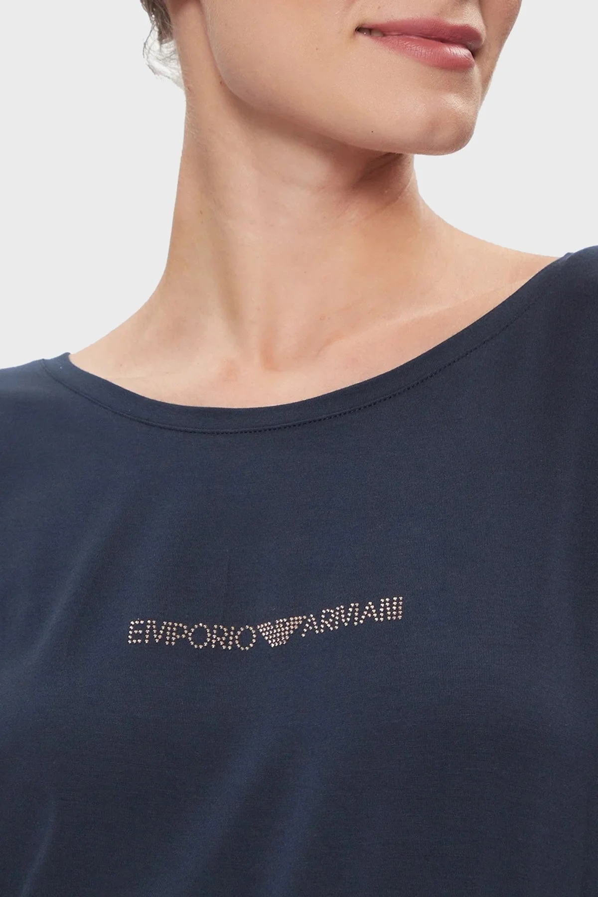 Emporio Armani Streç Regular Fit Bisiklet Yaka Bayan Elbise 262728 4R314 00135 LACİVERT - 5
