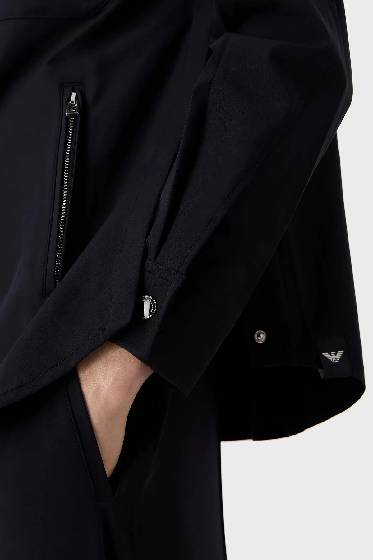 Emporio Armani Streç Regular Fit Cepli Erkek Gömlek 3R1CB8 1NNIZ 0920 LACİVERT - 6
