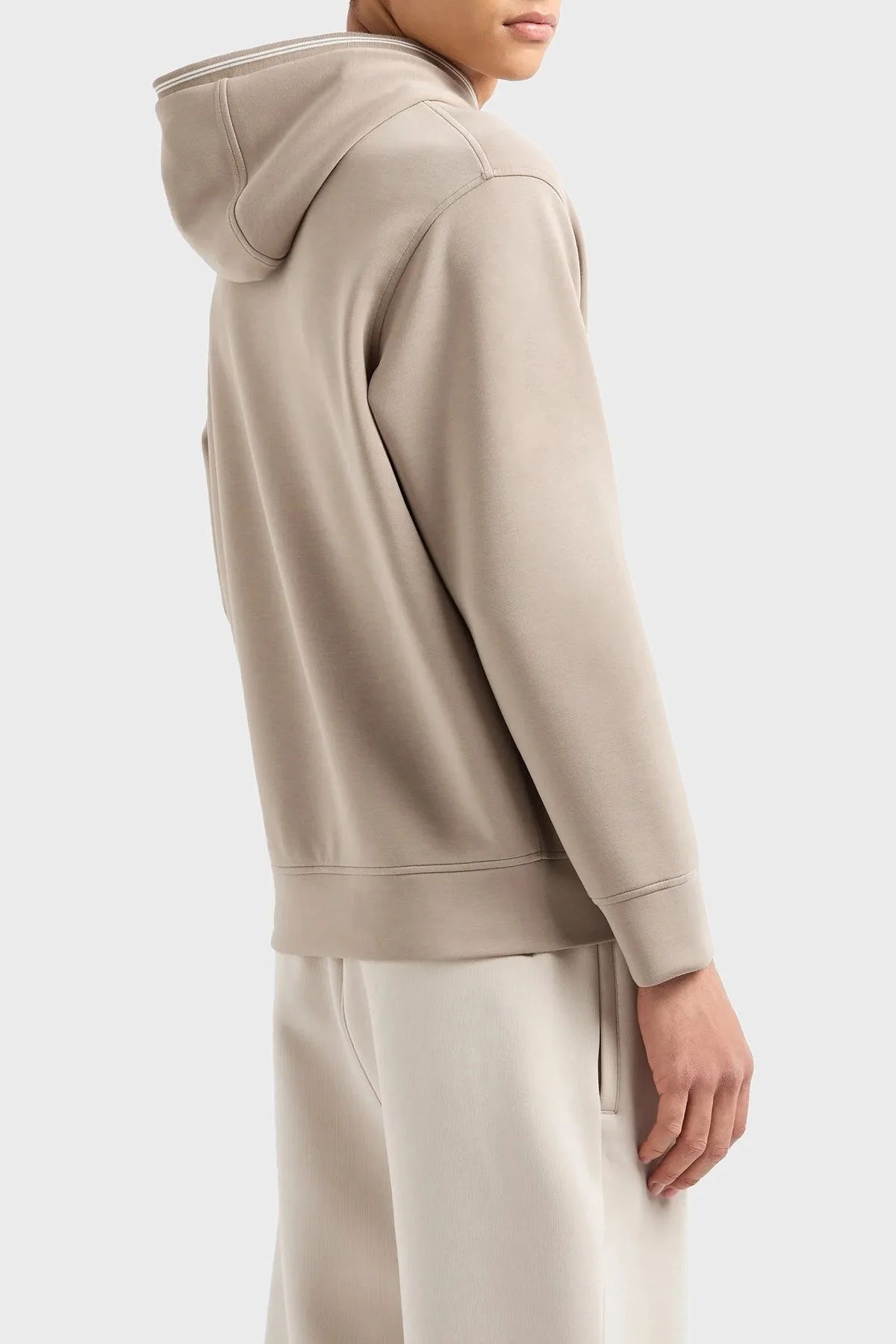 Emporio Armani Streç Regular Fit Kapüşonlu Erkek Sweat 6D1M99 1JRRZ 0144 BEJ - 3