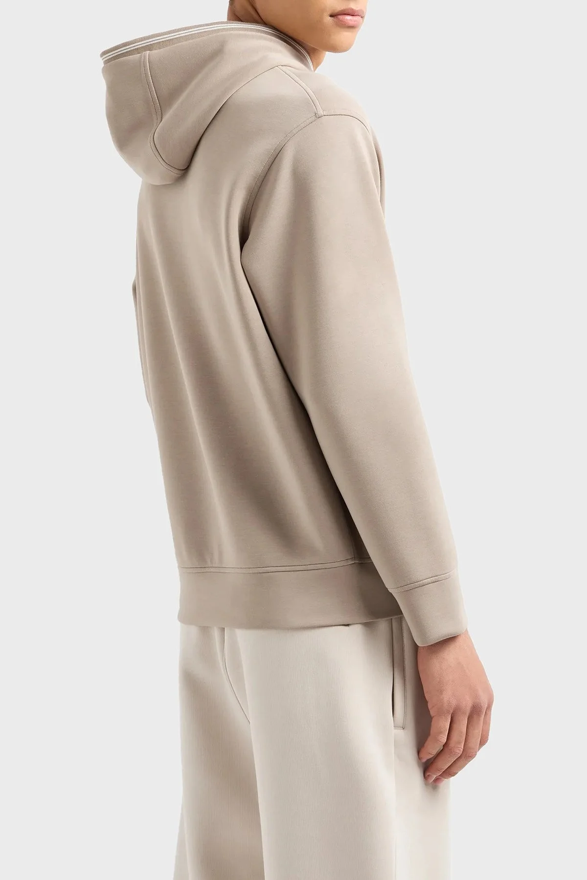 Emporio Armani Streç Regular Fit Kapüşonlu Erkek Sweat 6D1M99 1JRRZ 0144 BEJ - 3
