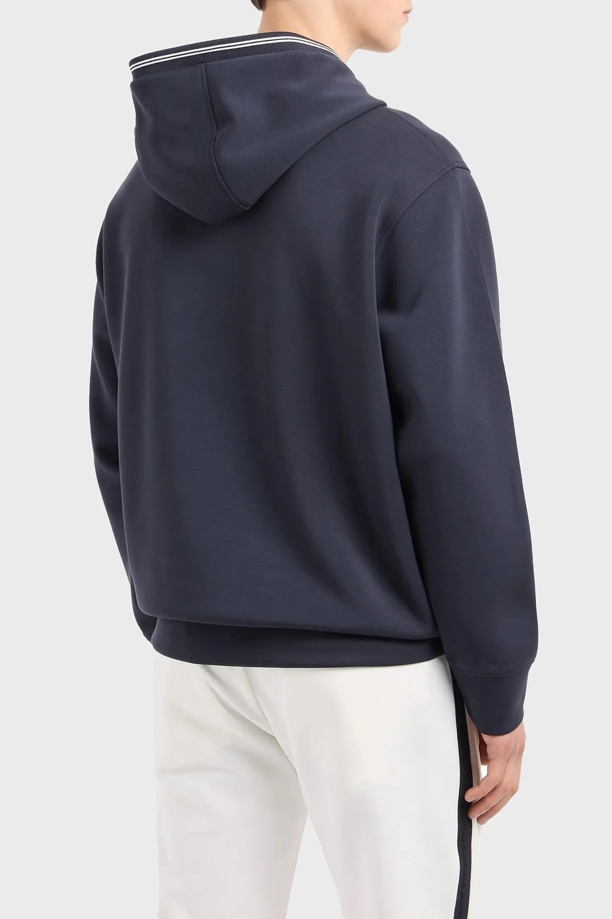 Emporio Armani Streç Regular Fit Kapüşonlu Erkek Sweat 6D1M99 1JRRZ 0920 LACİVERT - 3