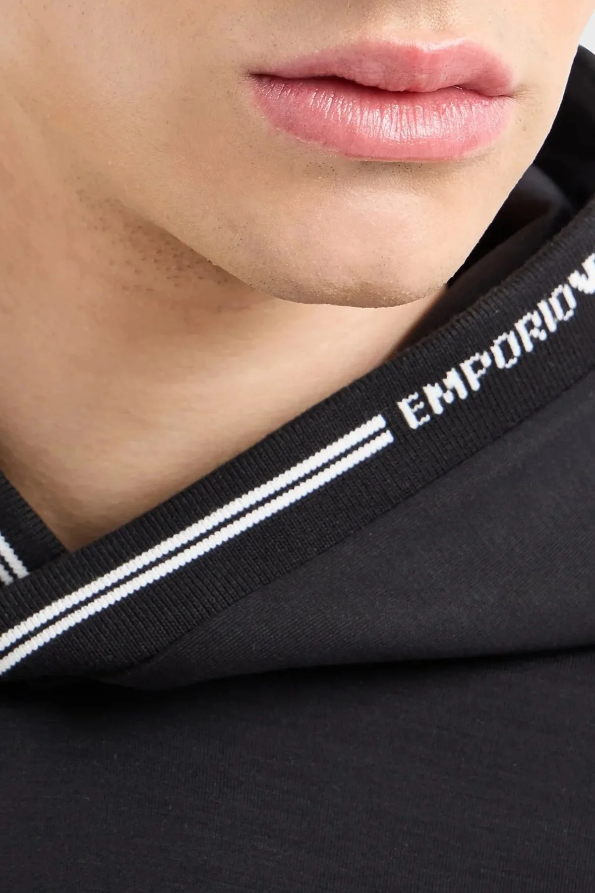Emporio Armani Streç Regular Fit Kapüşonlu Erkek Sweat 6D1M99 1JRRZ 0999 SİYAH - 4