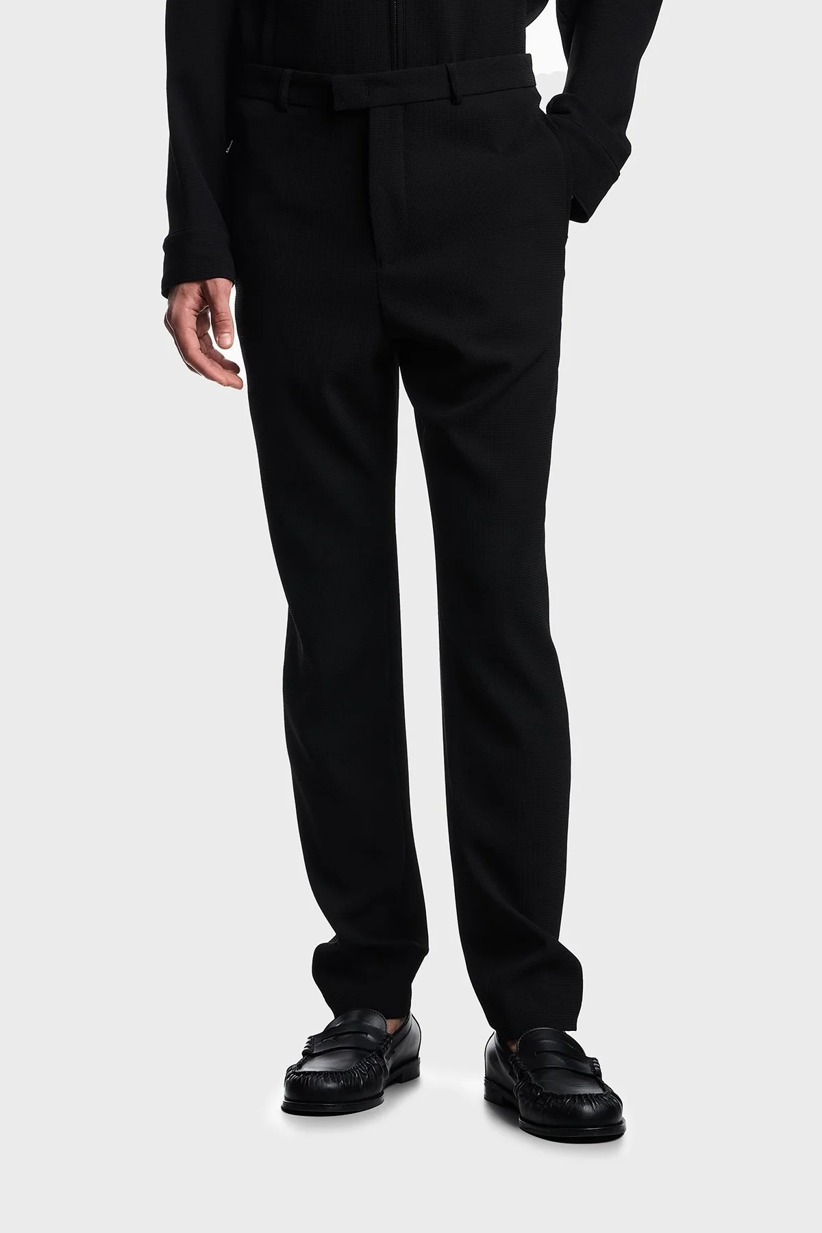 Emporio Armani Streç Regular Fit Normal Bel Düz Paça Chino Erkek Pantolon EM000158 TE13591 UC001 SİYAH - 1